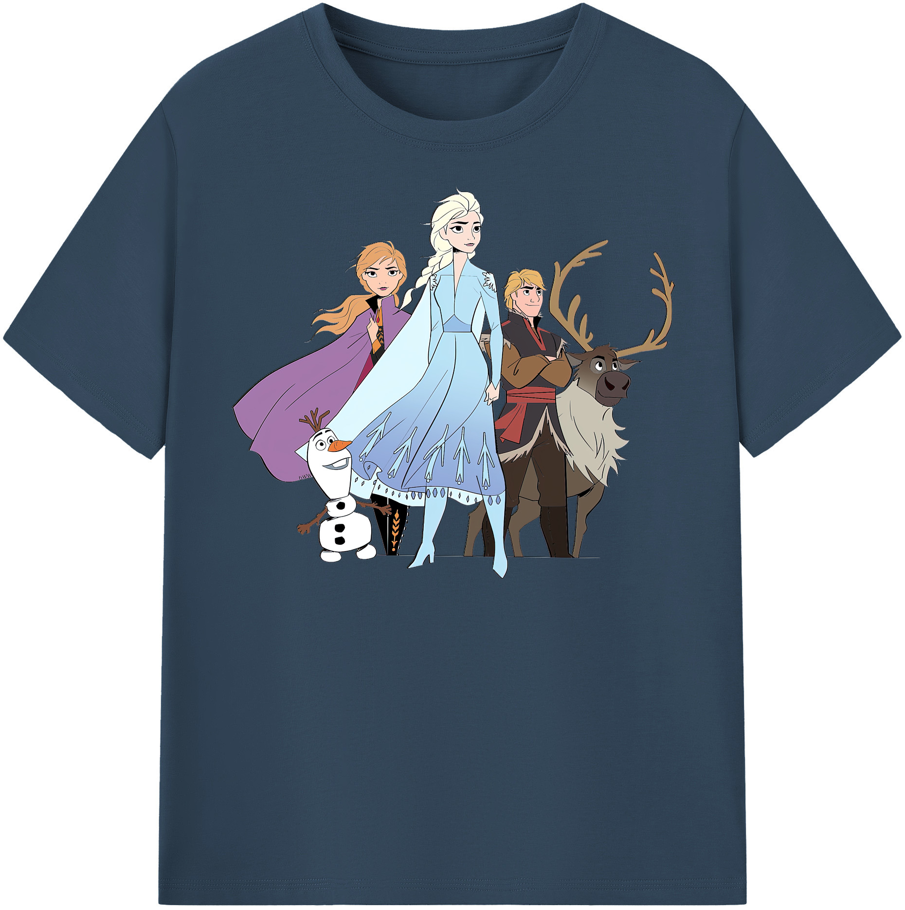 （画像用） アナと雪の女王 アンナ エルサ Frozen Anna Elsa 綿100％半袖Tシャツ（フロントプリント）