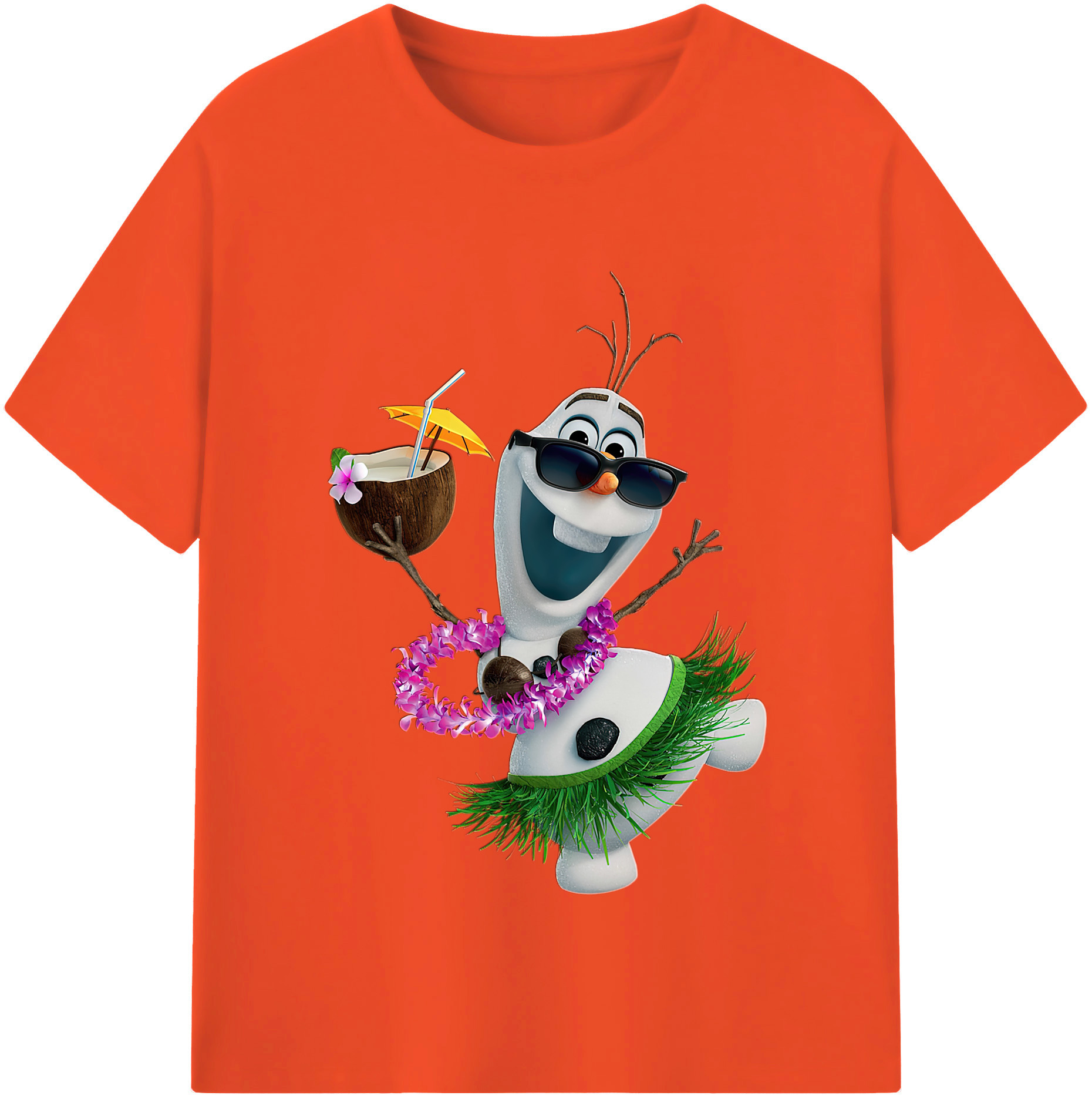 （画像用） アナと雪の女王 アンナ エルサ Frozen Anna Elsa 綿100％半袖Tシャツ（フロントプリント）