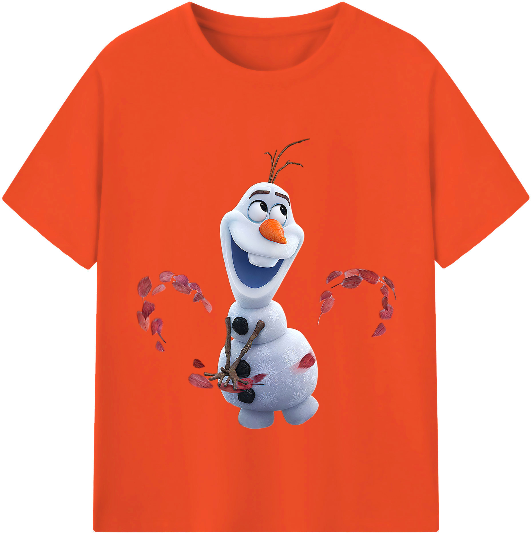 （画像用） アナと雪の女王 アンナ エルサ Frozen Anna Elsa 綿100％半袖Tシャツ（フロントプリント）