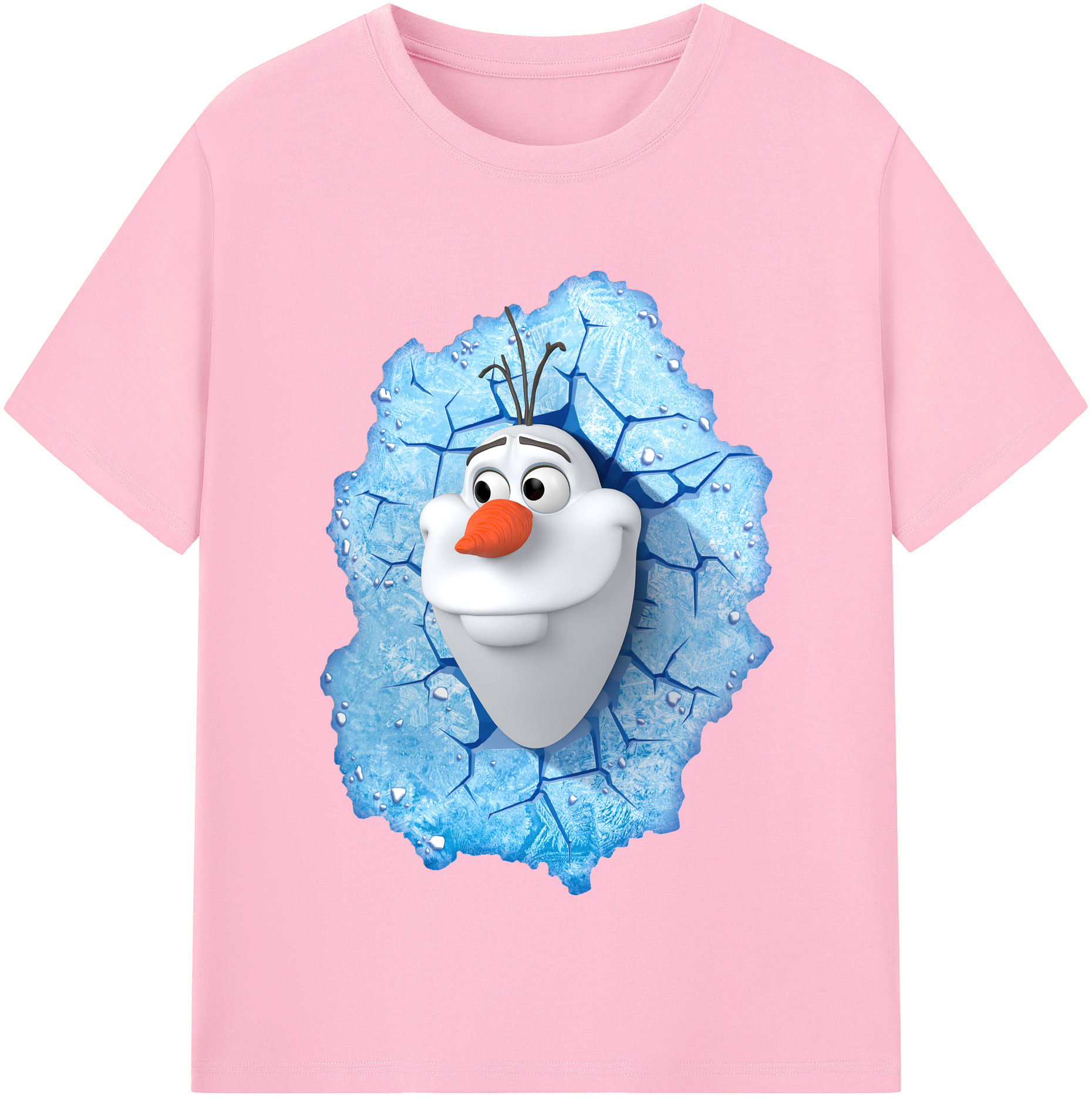 （画像用） アナと雪の女王 アンナ エルサ Frozen Anna Elsa 綿100％半袖Tシャツ（フロントプリント）