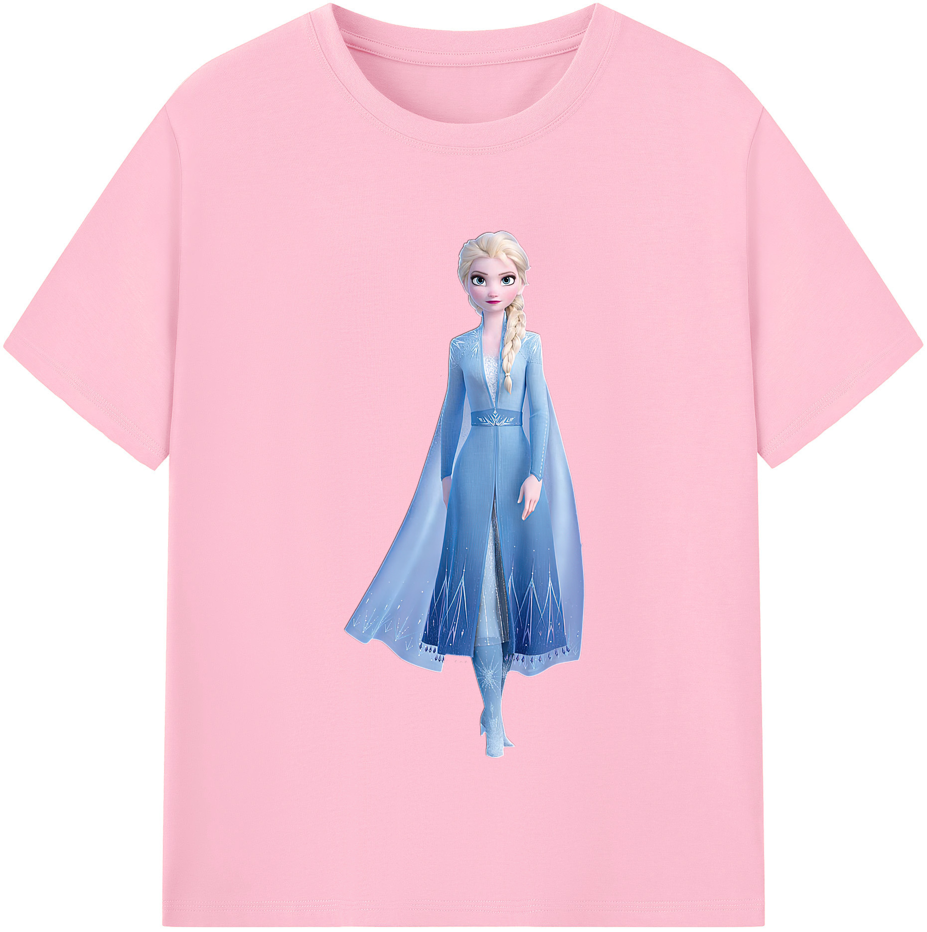 （画像用） アナと雪の女王 アンナ エルサ Frozen Anna Elsa 綿100％半袖Tシャツ（フロントプリント）