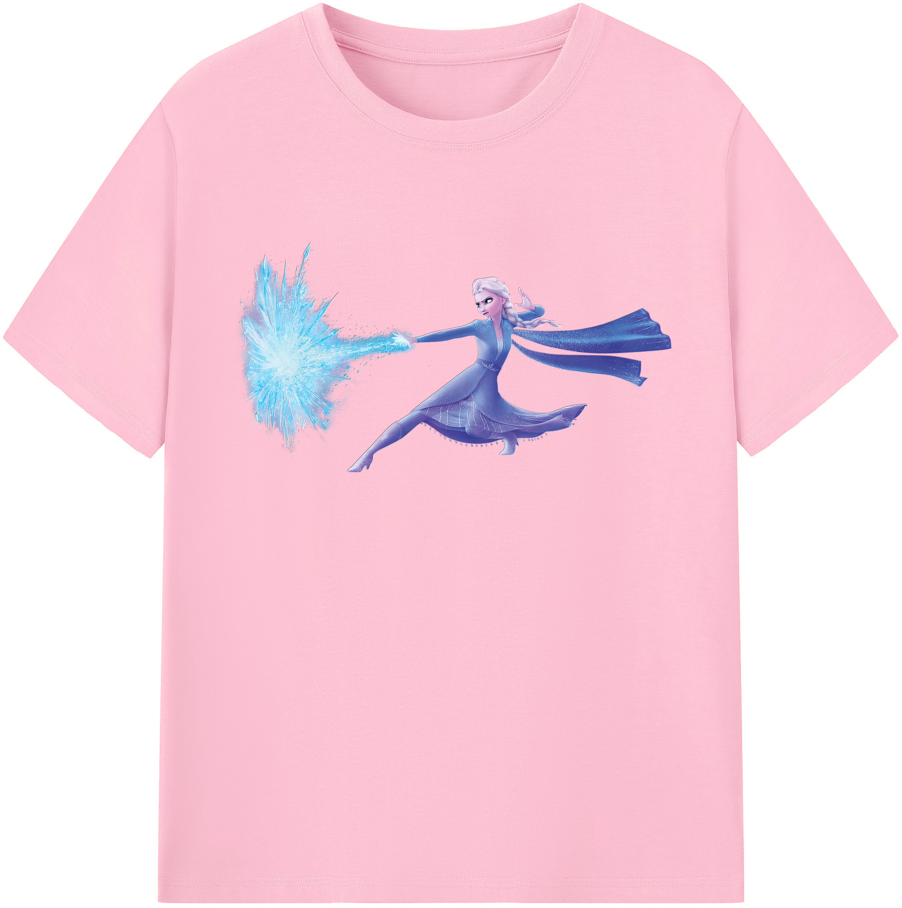 （画像用） アナと雪の女王 アンナ エルサ Frozen Anna Elsa 綿100％半袖Tシャツ（フロントプリント）