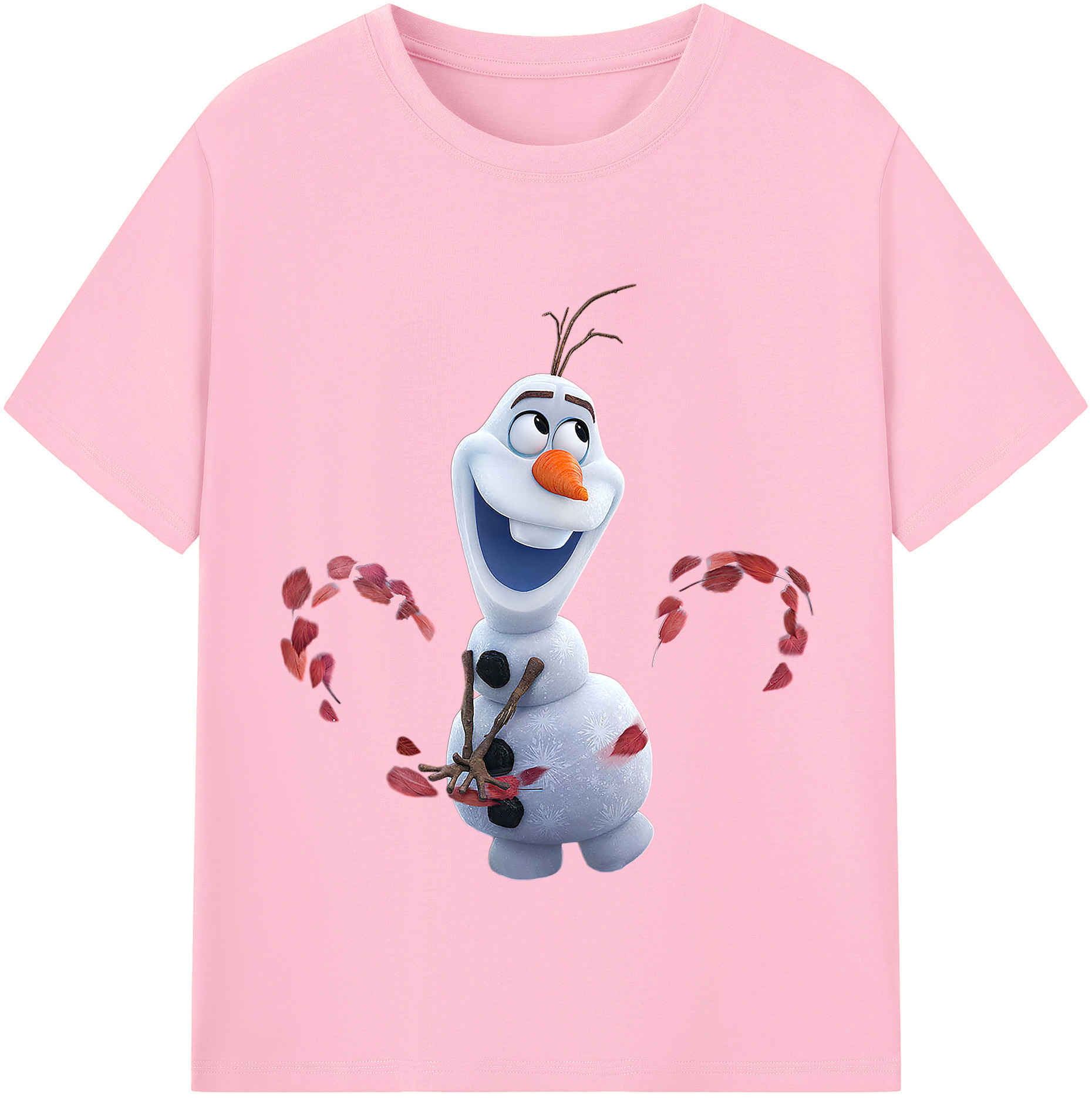 （画像用） アナと雪の女王 アンナ エルサ Frozen Anna Elsa 綿100％半袖Tシャツ（フロントプリント）