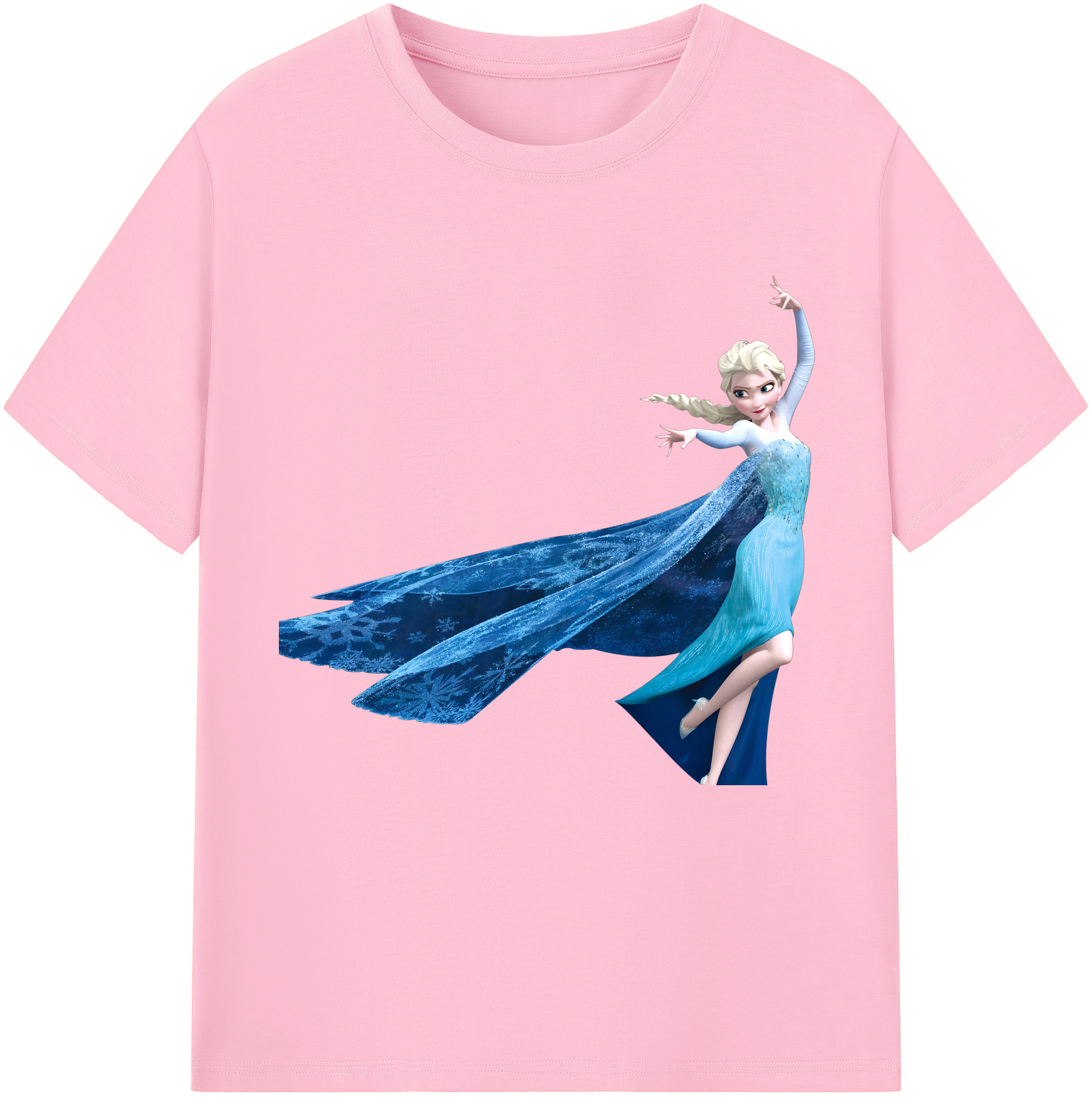 （画像用） アナと雪の女王 アンナ エルサ Frozen Anna Elsa 綿100％半袖Tシャツ（フロントプリント）