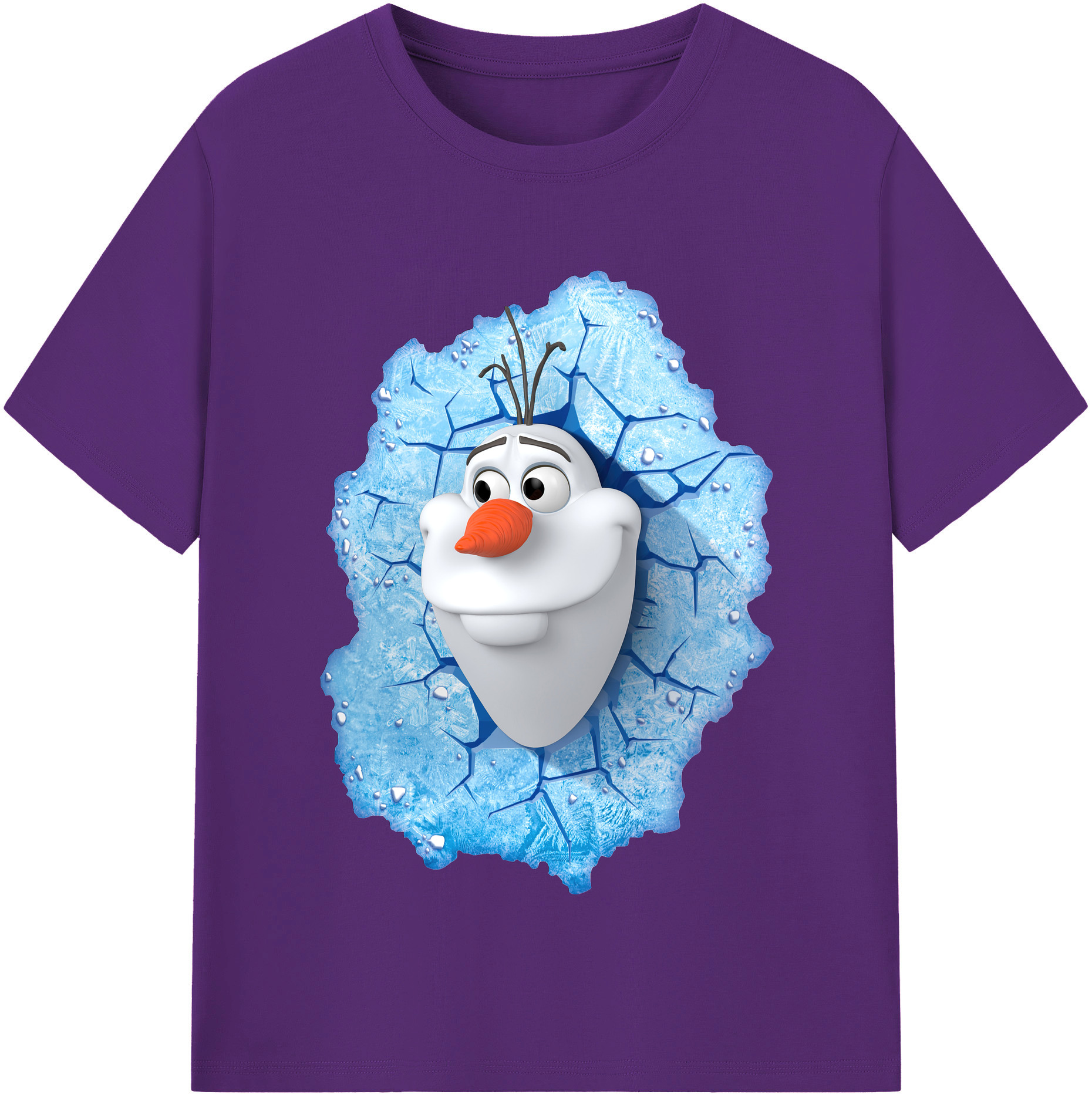 （画像用） アナと雪の女王 アンナ エルサ Frozen Anna Elsa 綿100％半袖Tシャツ（フロントプリント）