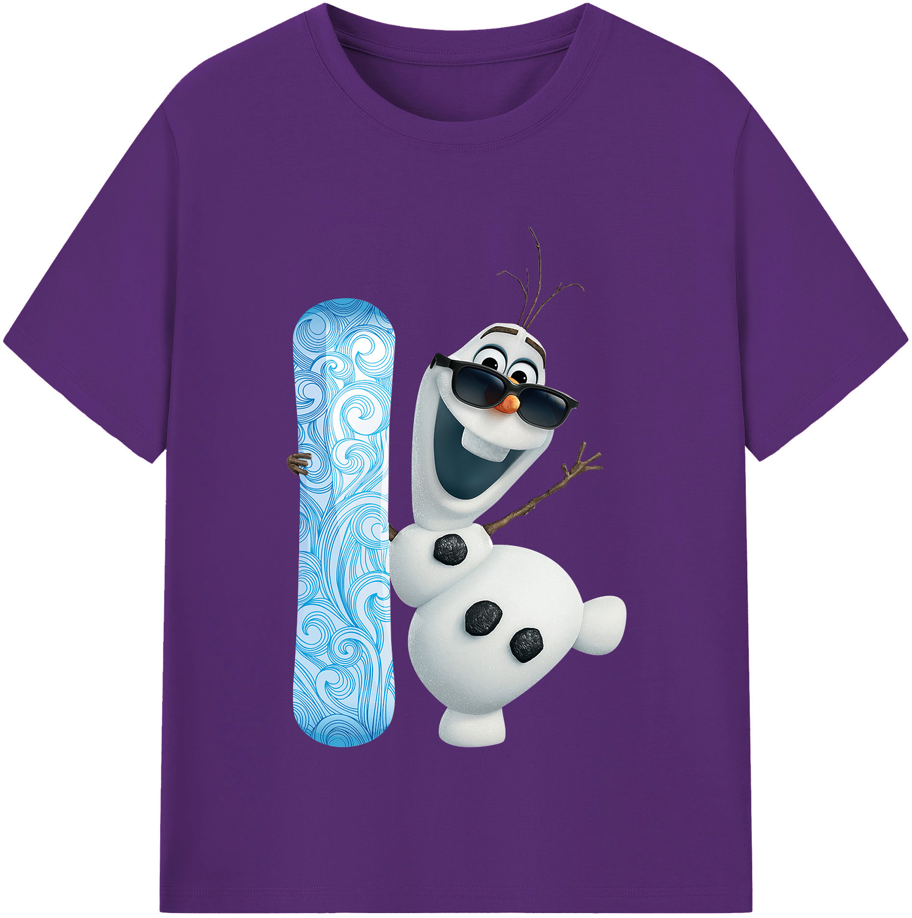 （画像用） アナと雪の女王 アンナ エルサ Frozen Anna Elsa 綿100％半袖Tシャツ（フロントプリント）
