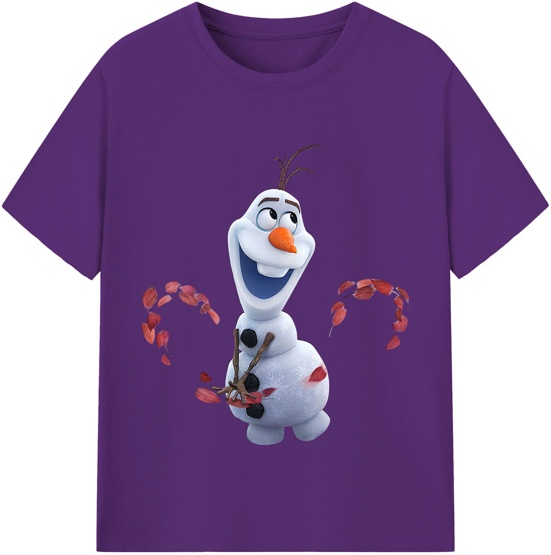 （画像用） アナと雪の女王 アンナ エルサ Frozen Anna Elsa 綿100％半袖Tシャツ（フロントプリント）