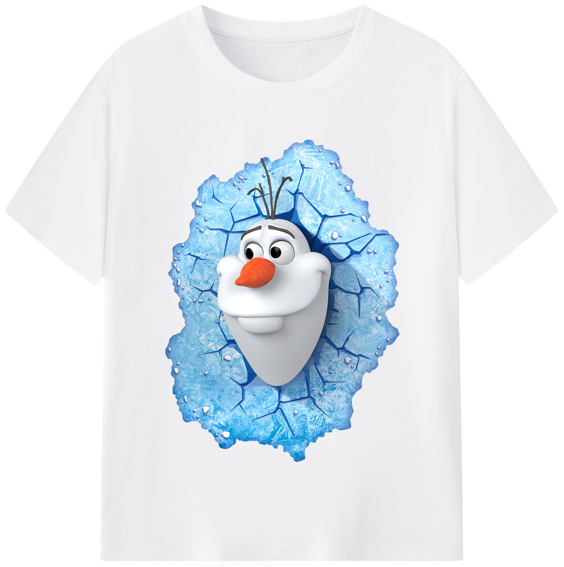 （画像用） アナと雪の女王 アンナ エルサ Frozen Anna Elsa 綿100％半袖Tシャツ（フロントプリント）