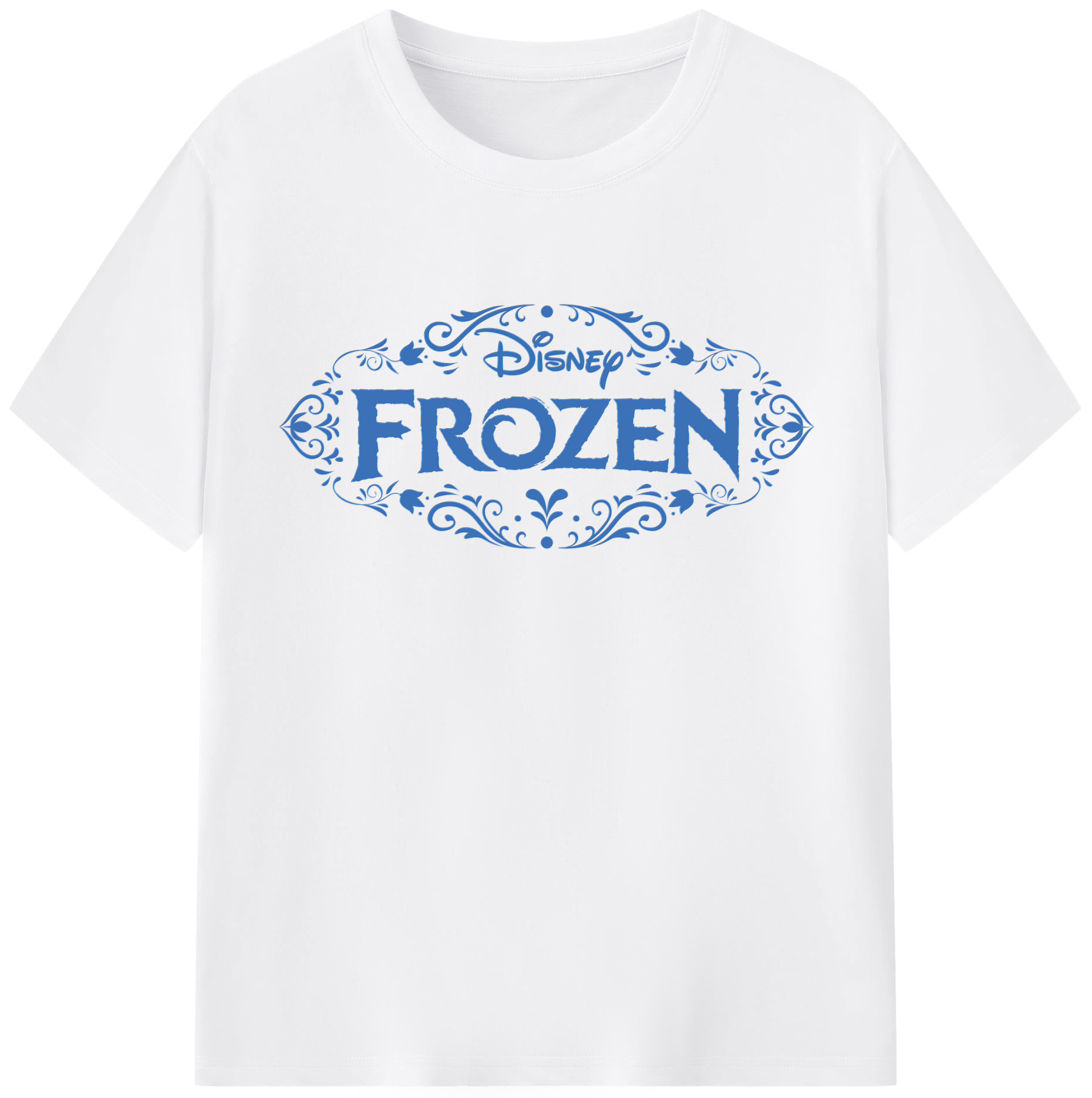 （画像用） アナと雪の女王 アンナ エルサ Frozen Anna Elsa 綿100％半袖Tシャツ（フロントプリント）