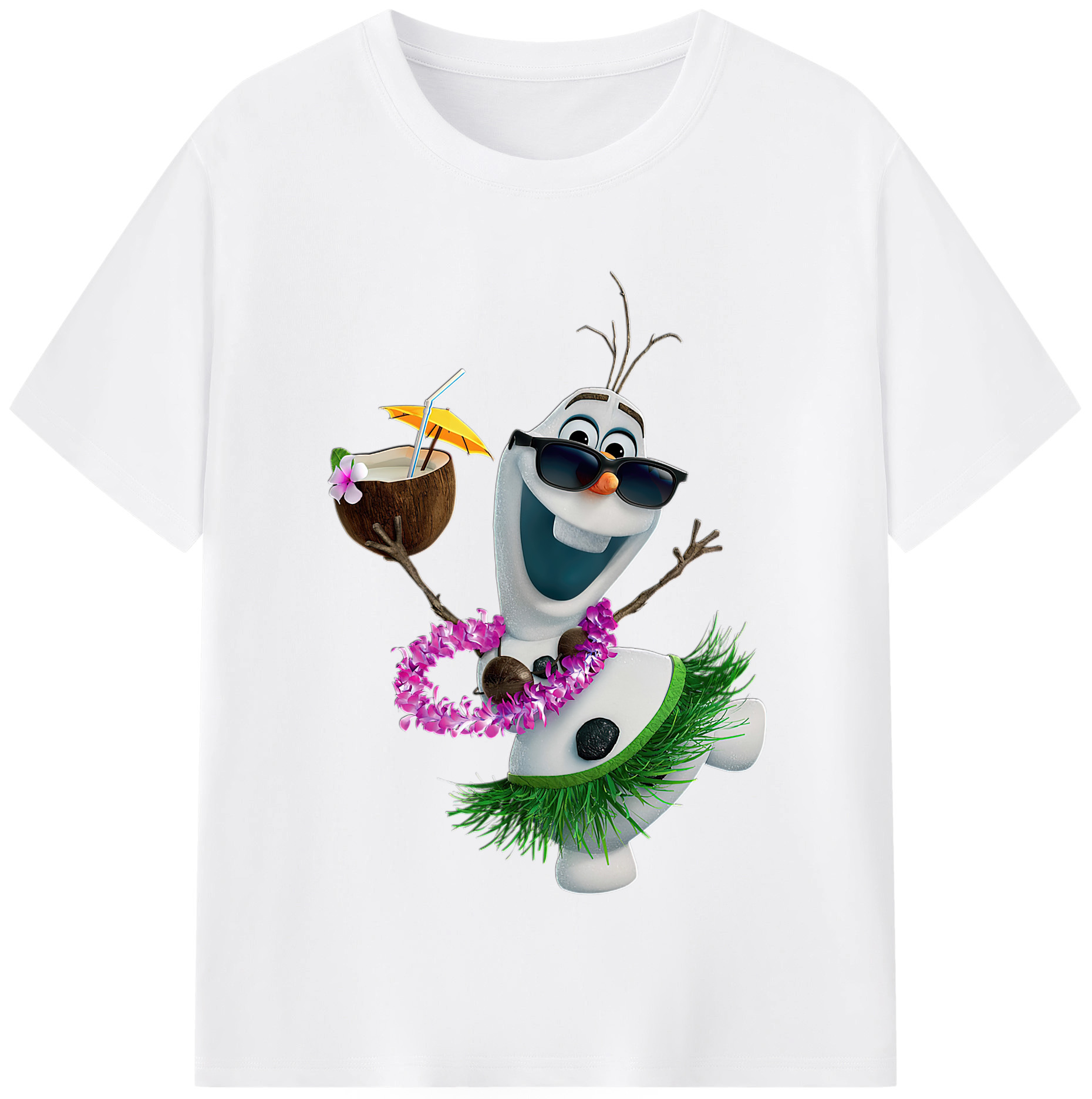 （画像用） アナと雪の女王 アンナ エルサ Frozen Anna Elsa 綿100％半袖Tシャツ（フロントプリント）