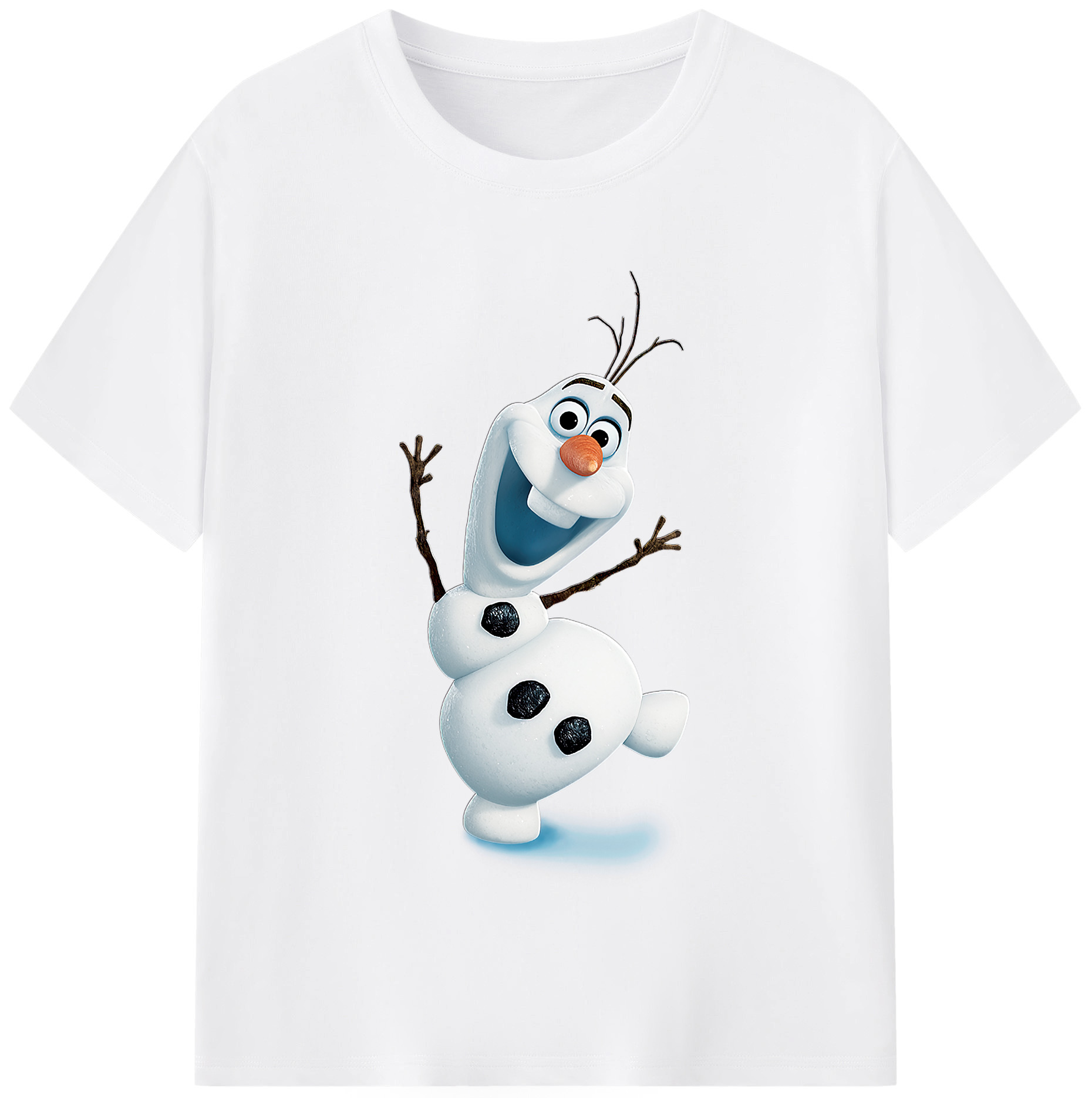 （画像用） アナと雪の女王 アンナ エルサ Frozen Anna Elsa 綿100％半袖Tシャツ（フロントプリント）