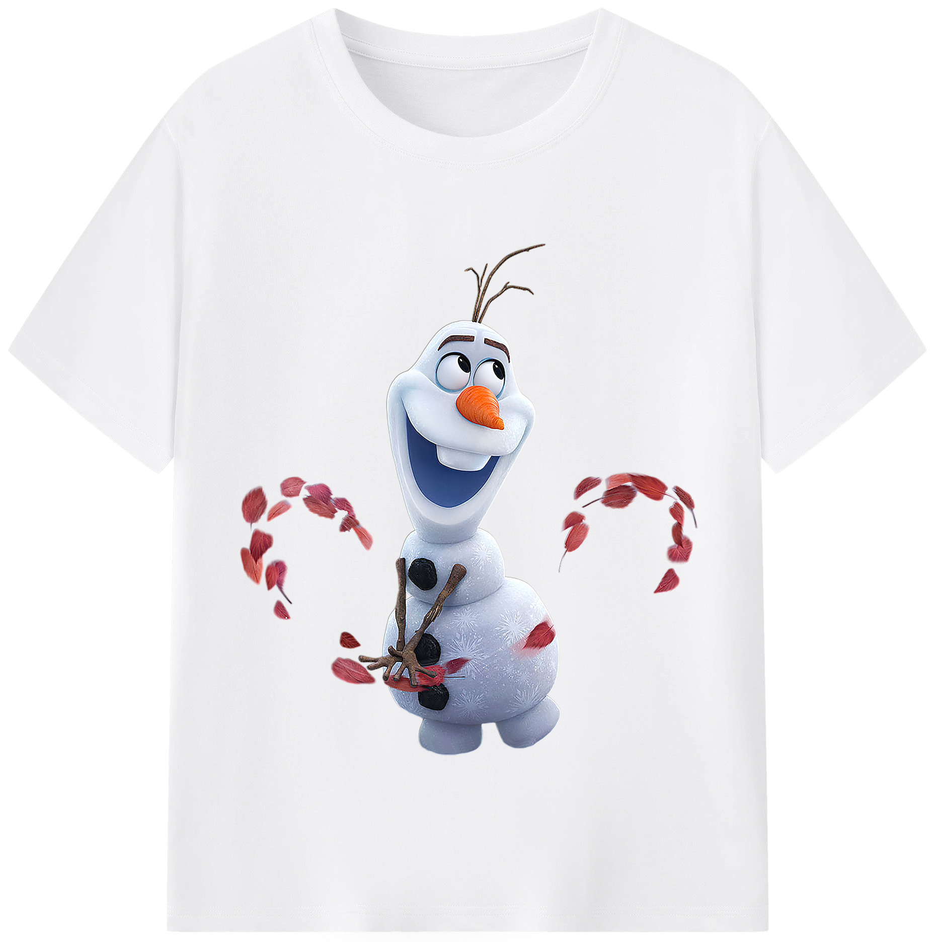 （画像用） アナと雪の女王 アンナ エルサ Frozen Anna Elsa 綿100％半袖Tシャツ（フロントプリント）