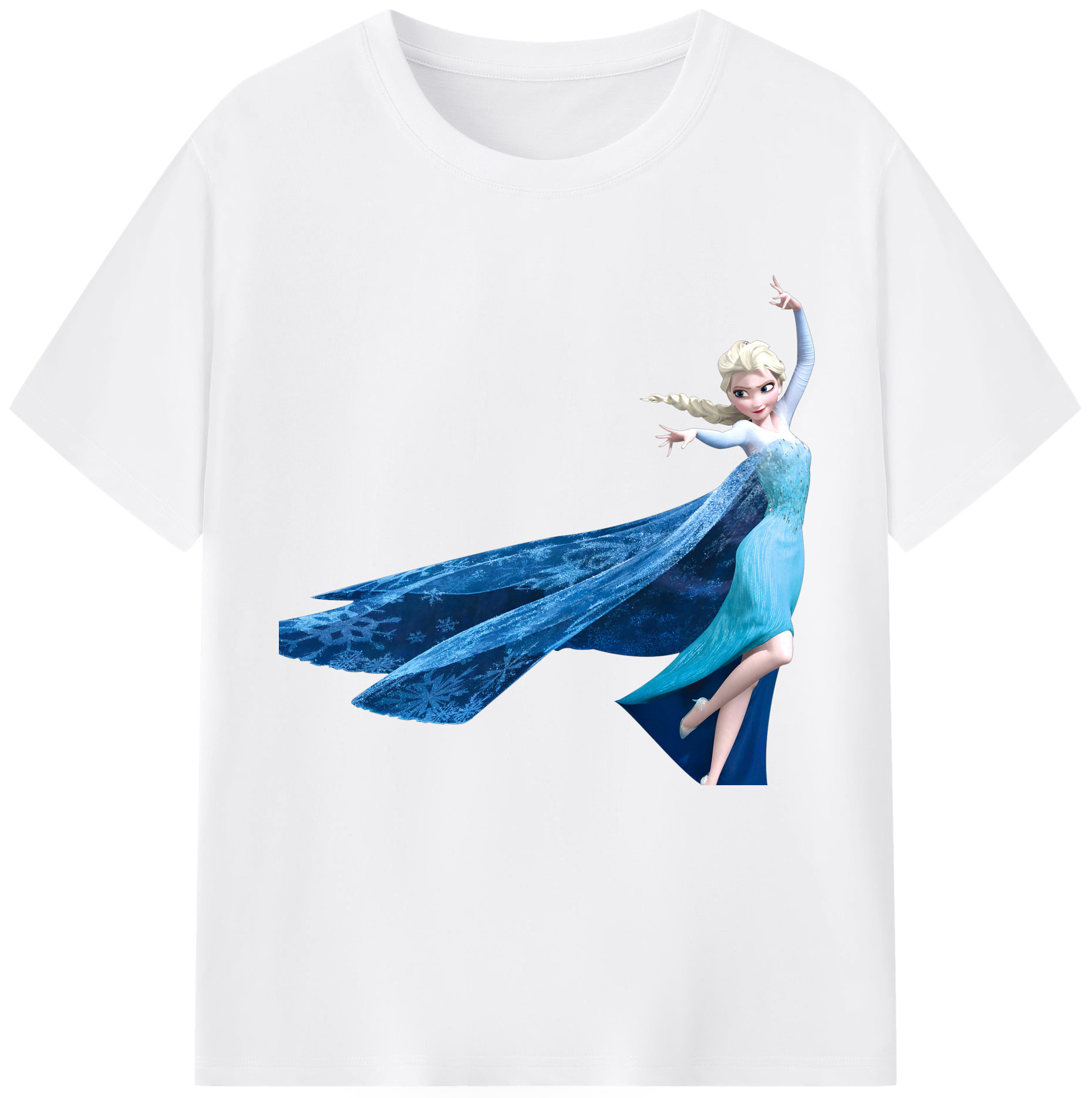 （画像用） アナと雪の女王 アンナ エルサ Frozen Anna Elsa 綿100％半袖Tシャツ（フロントプリント）