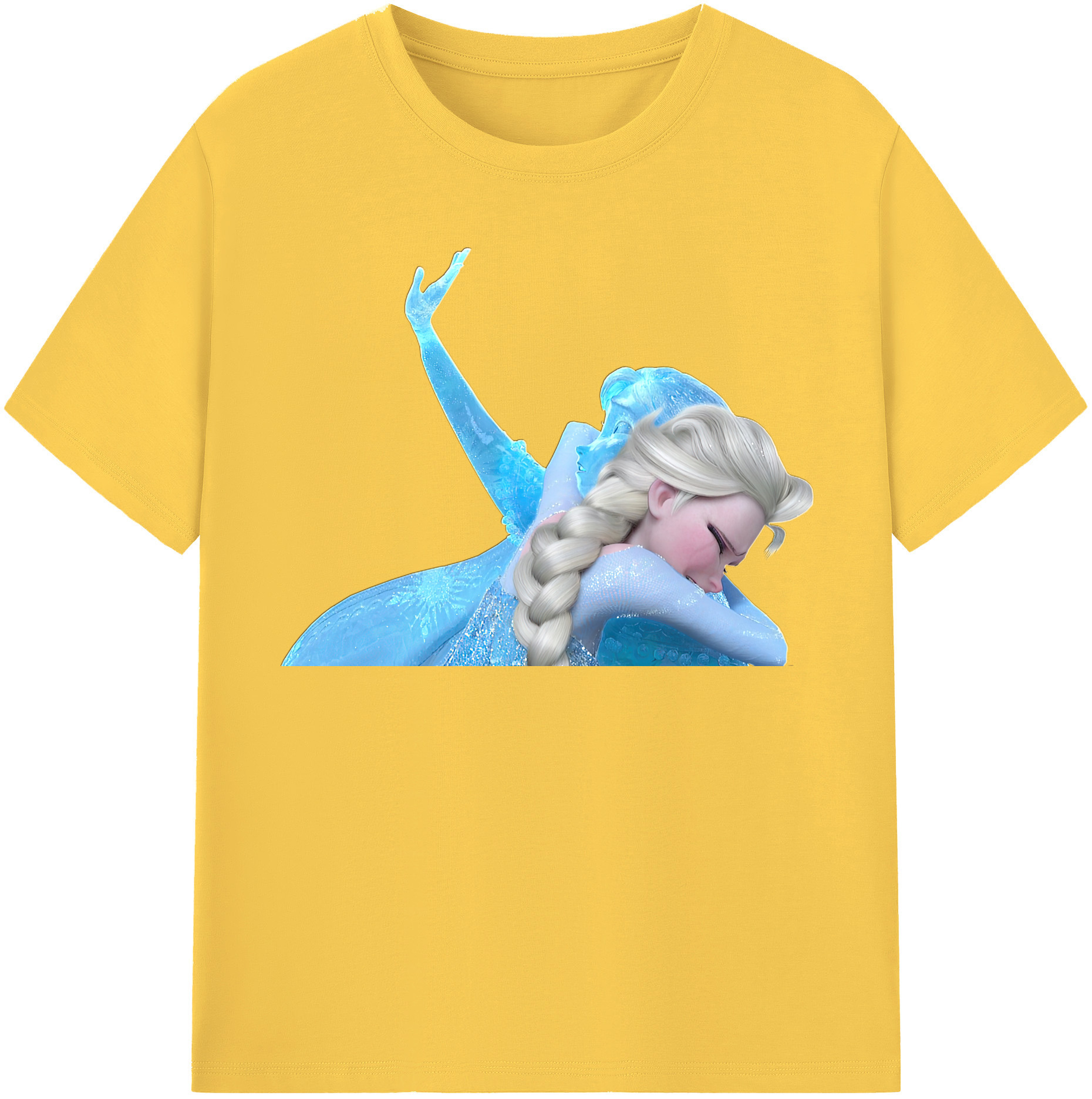 （画像用） アナと雪の女王 アンナ エルサ Frozen Anna Elsa 綿100％半袖Tシャツ（フロントプリント）