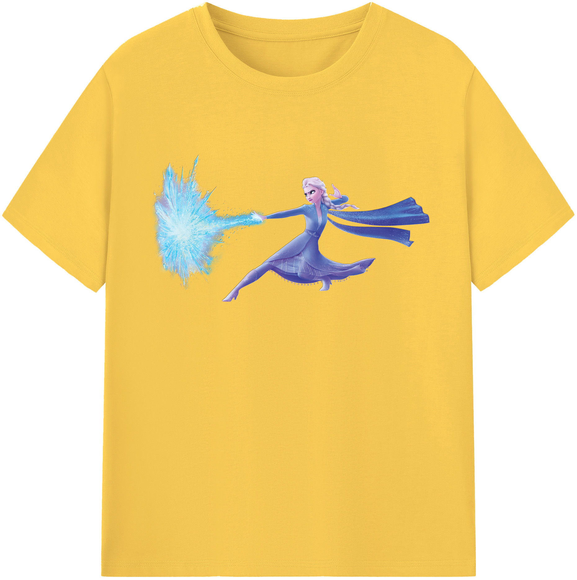 （画像用） アナと雪の女王 アンナ エルサ Frozen Anna Elsa 綿100％半袖Tシャツ（フロントプリント）