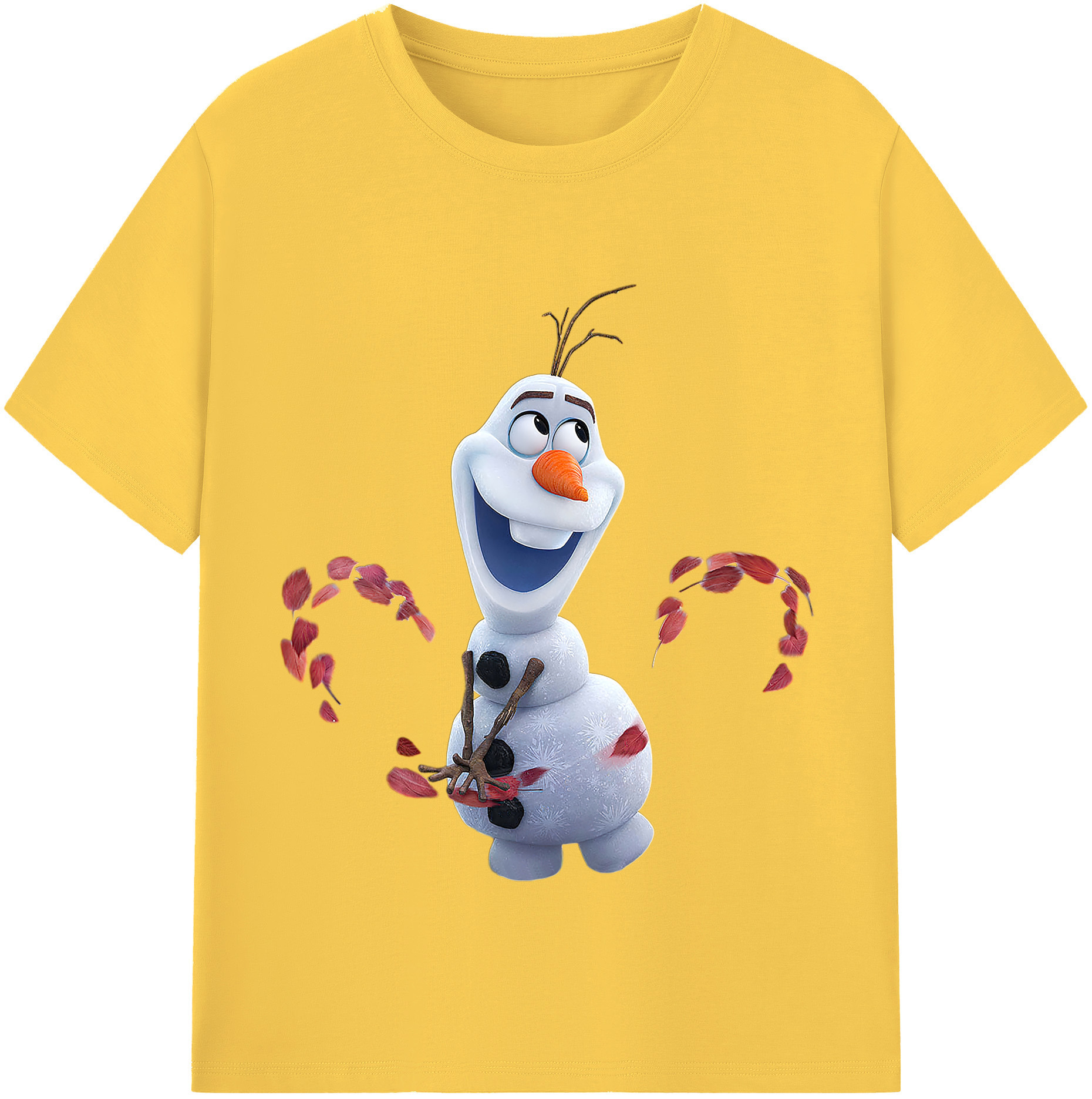 （画像用） アナと雪の女王 アンナ エルサ Frozen Anna Elsa 綿100％半袖Tシャツ（フロントプリント）