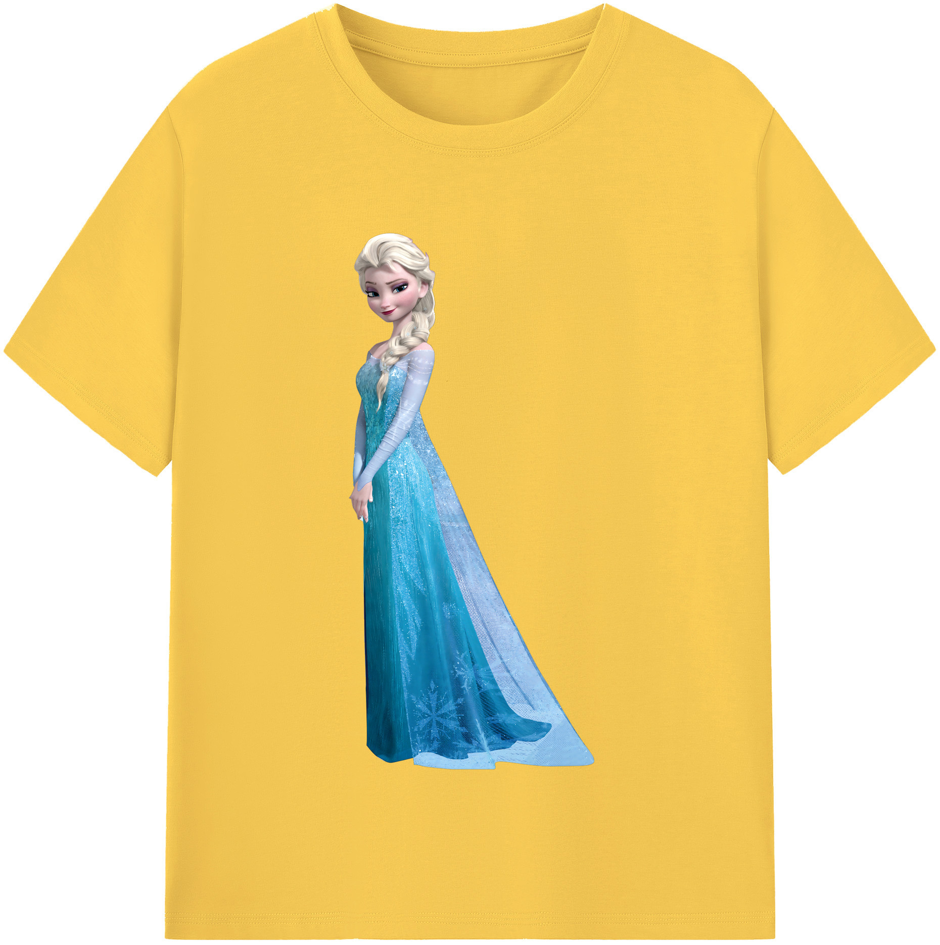 （画像用） アナと雪の女王 アンナ エルサ Frozen Anna Elsa 綿100％半袖Tシャツ（フロントプリント）