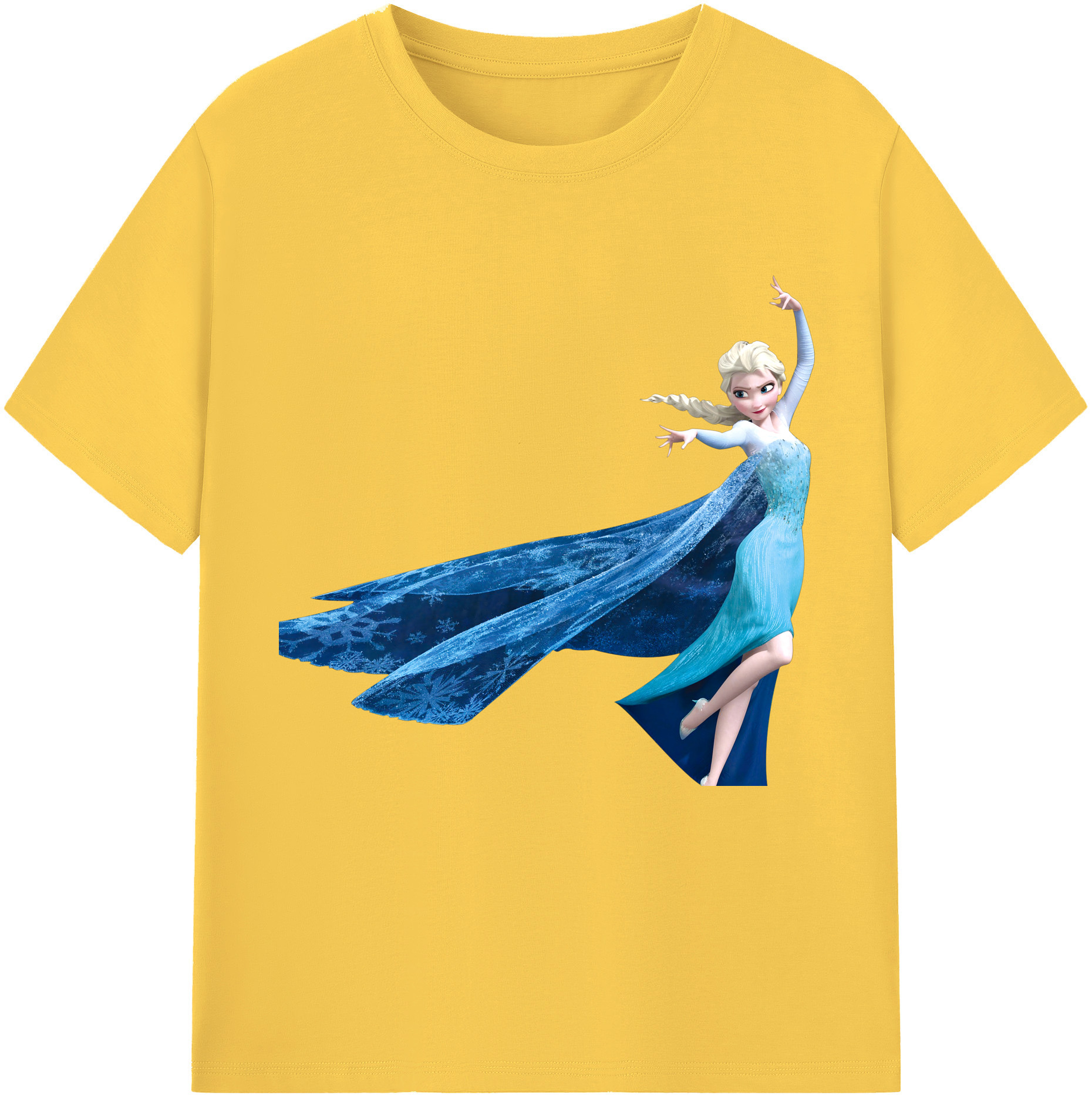 （画像用） アナと雪の女王 アンナ エルサ Frozen Anna Elsa 綿100％半袖Tシャツ（フロントプリント）