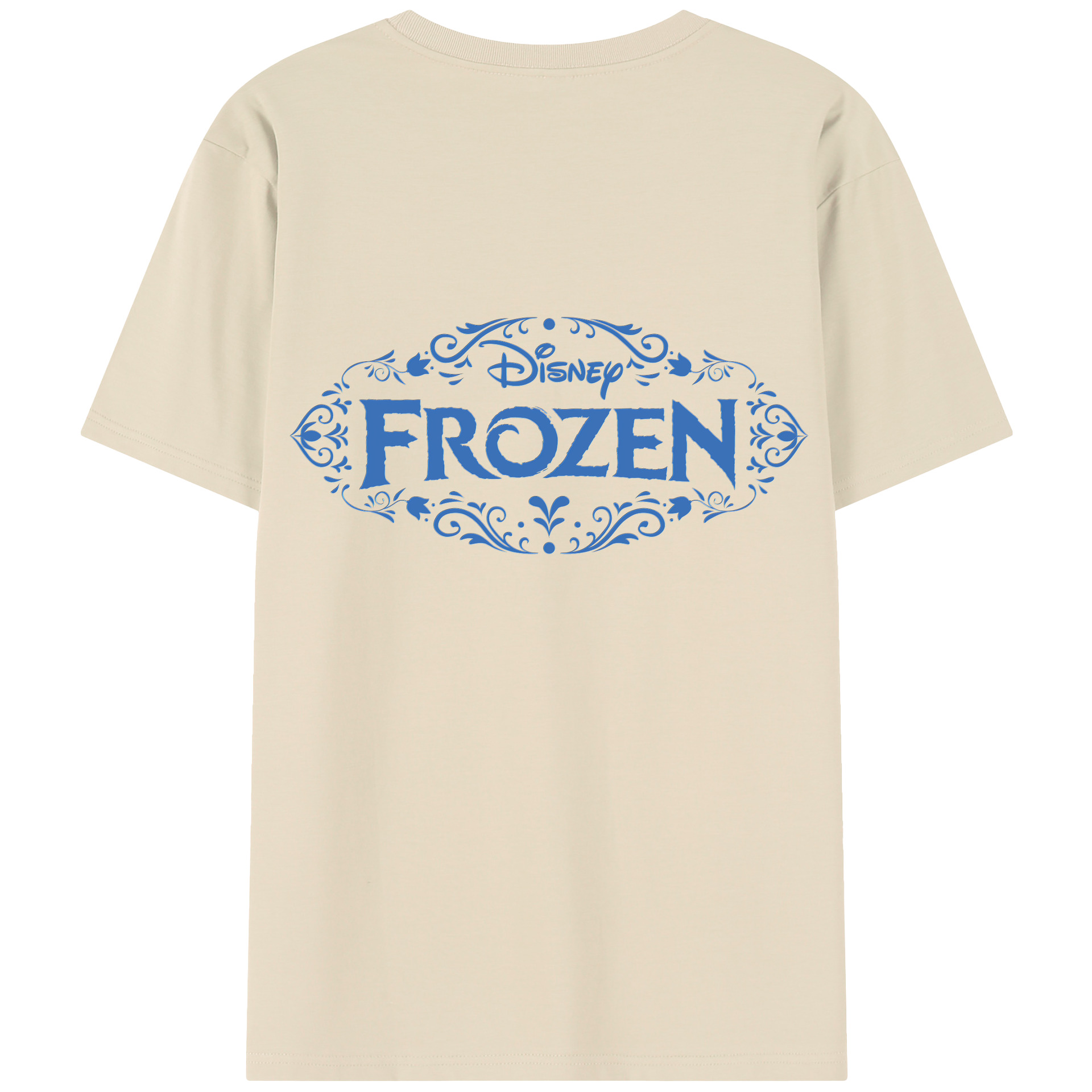 （画像用） アナと雪の女王 アンナ エルサ Frozen Anna Elsa 綿100％半袖Tシャツ（背面プリント）
