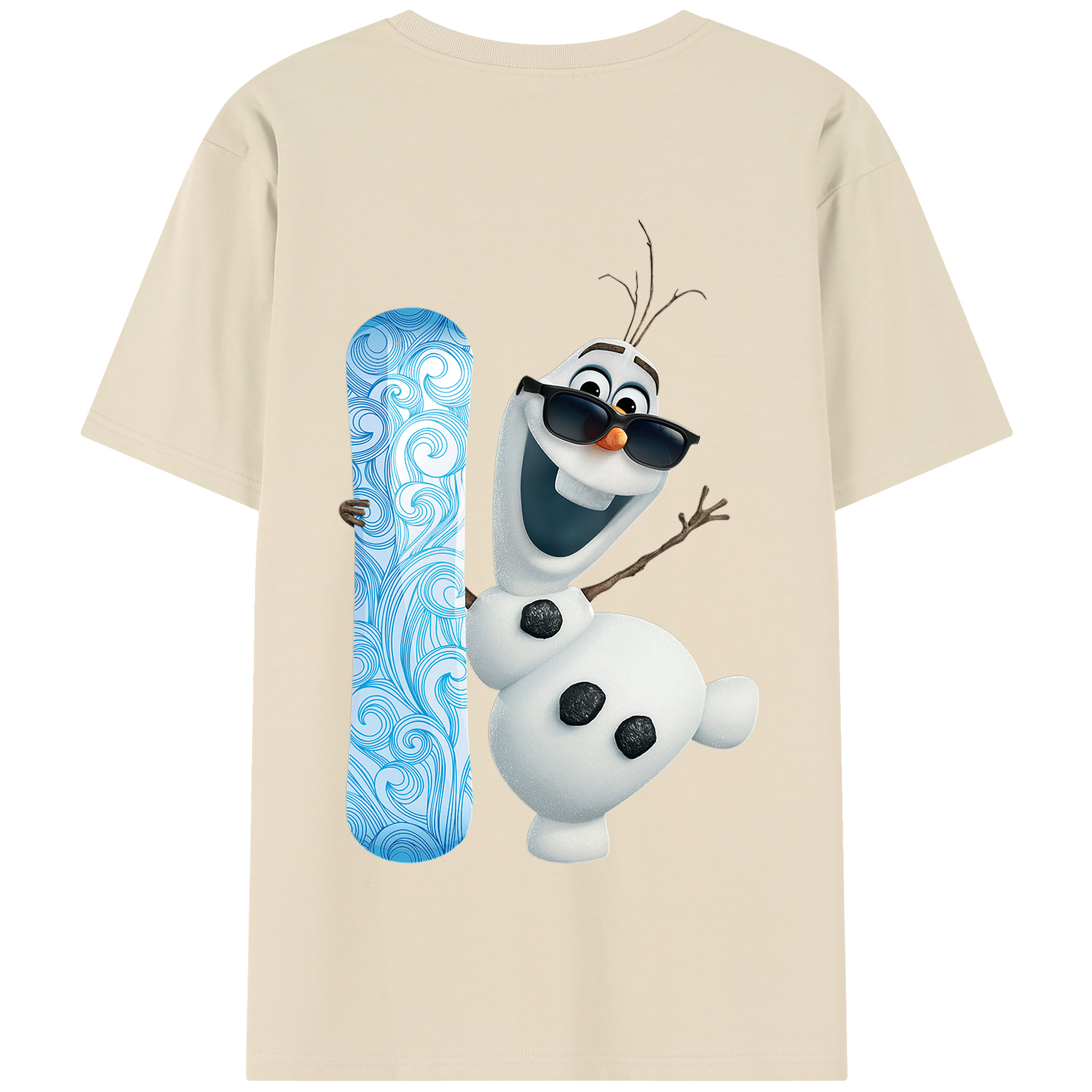 （画像用） アナと雪の女王 アンナ エルサ Frozen Anna Elsa 綿100％半袖Tシャツ（背面プリント）