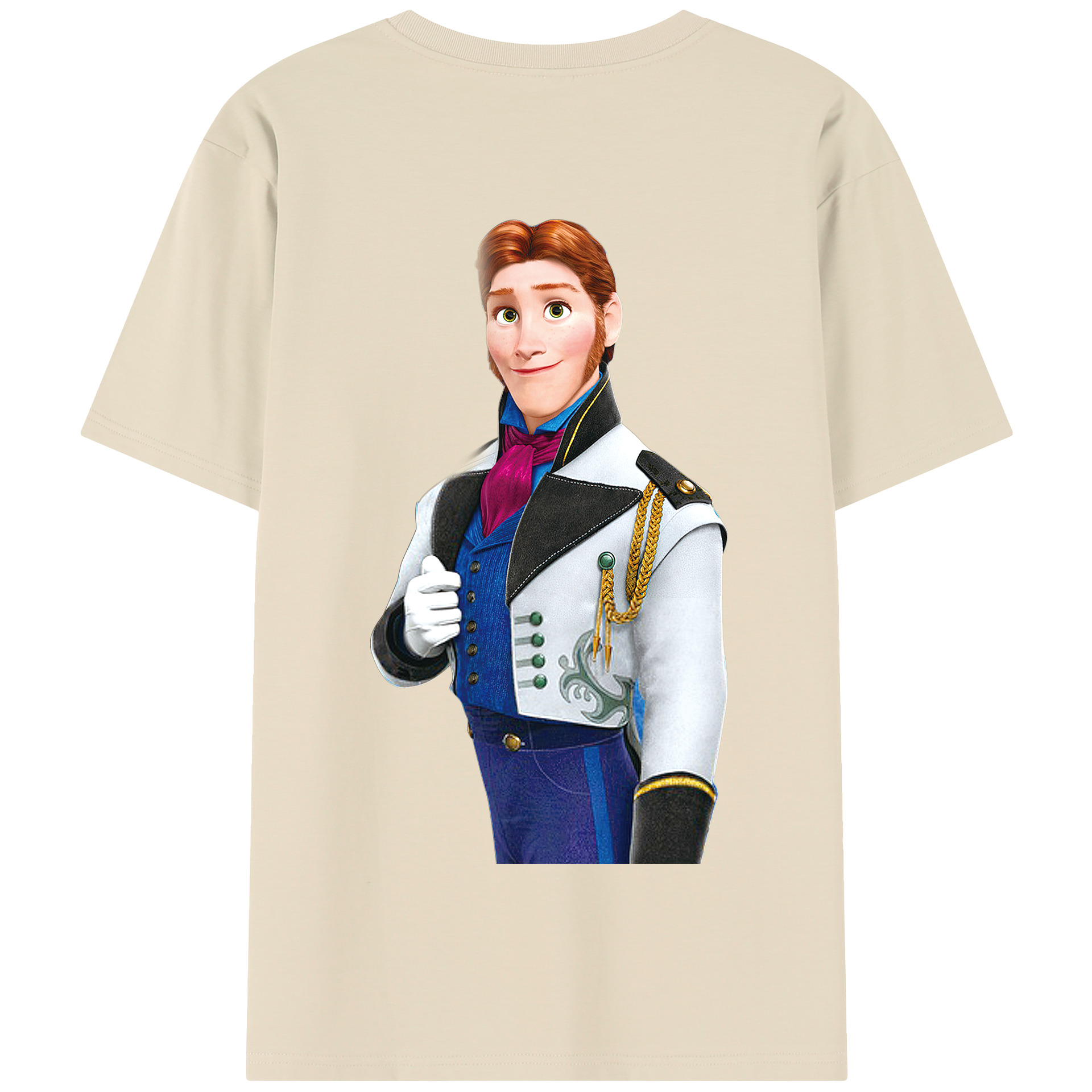 （画像用） アナと雪の女王 アンナ エルサ Frozen Anna Elsa 綿100％半袖Tシャツ（背面プリント）
