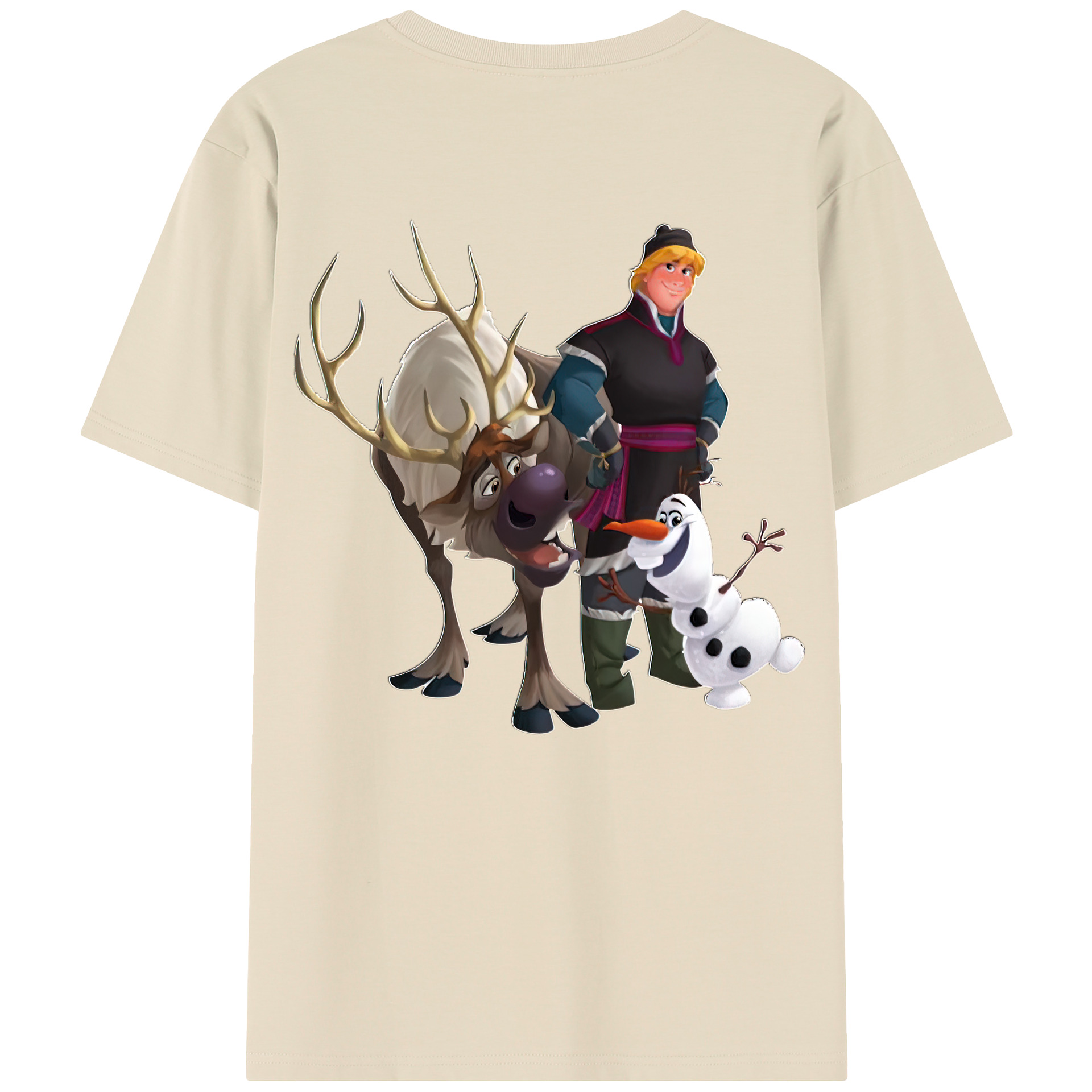 （画像用） アナと雪の女王 アンナ エルサ Frozen Anna Elsa 綿100％半袖Tシャツ（背面プリント）