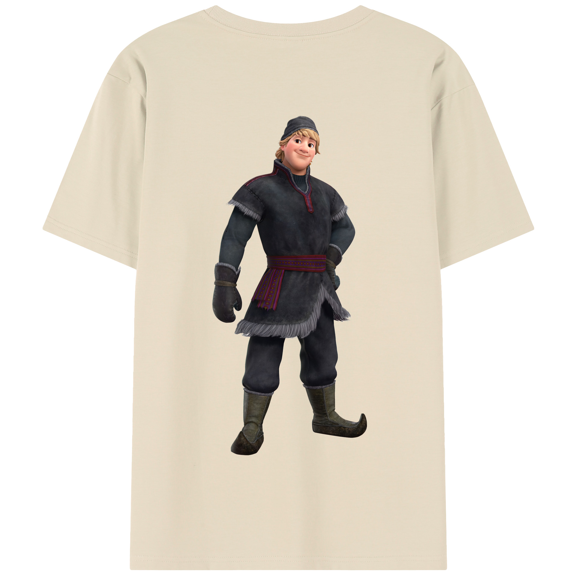 （画像用） アナと雪の女王 アンナ エルサ Frozen Anna Elsa 綿100％半袖Tシャツ（背面プリント）