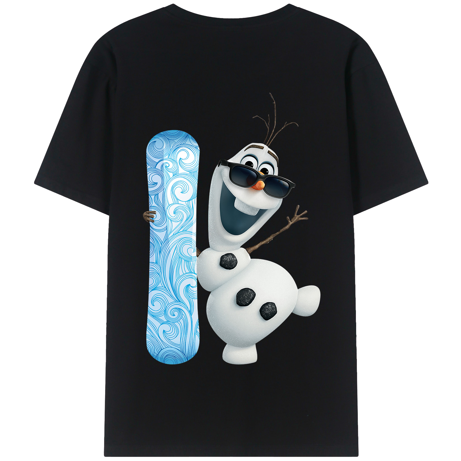 （画像用） アナと雪の女王 アンナ エルサ Frozen Anna Elsa 綿100％半袖Tシャツ（背面プリント）