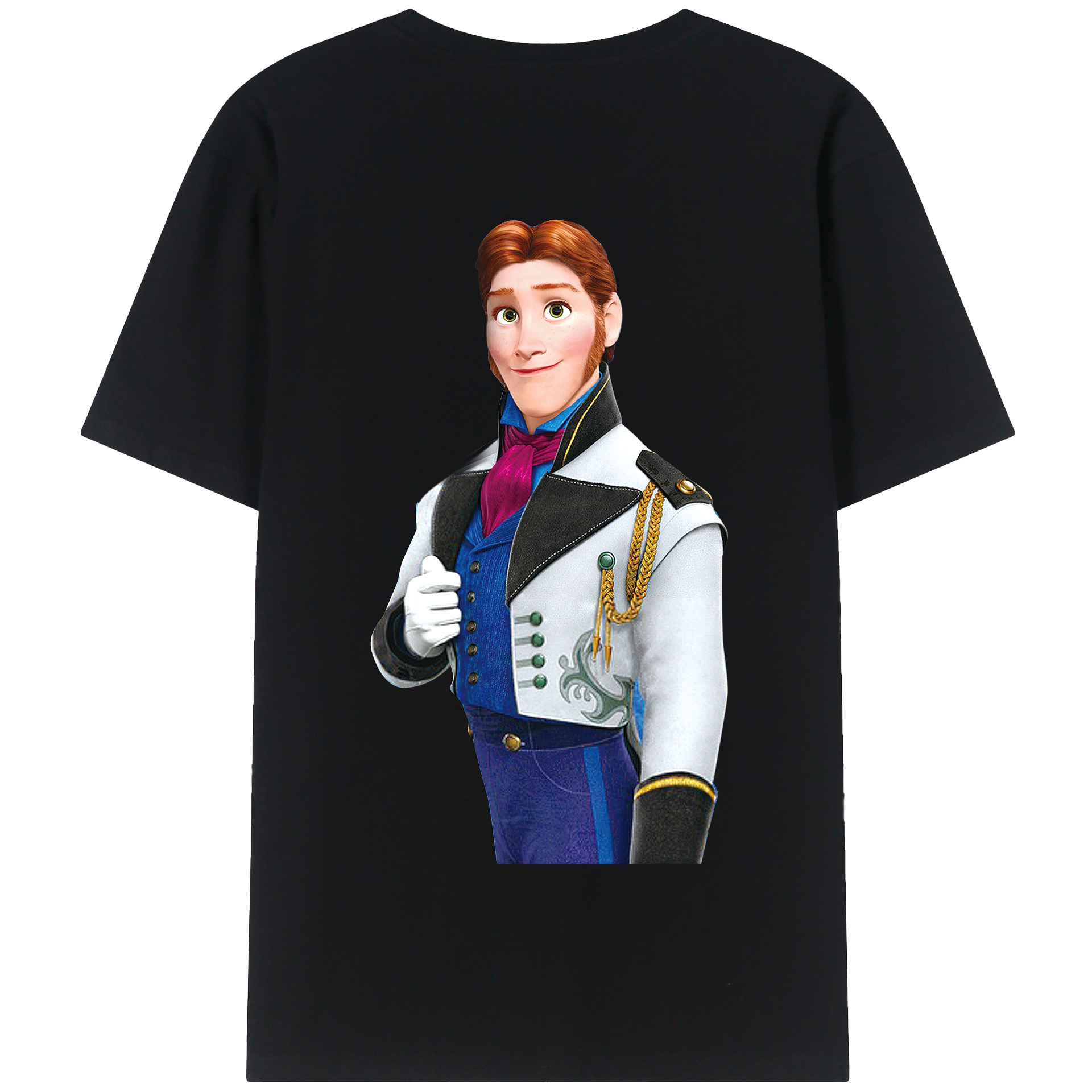（画像用） アナと雪の女王 アンナ エルサ Frozen Anna Elsa 綿100％半袖Tシャツ（背面プリント）