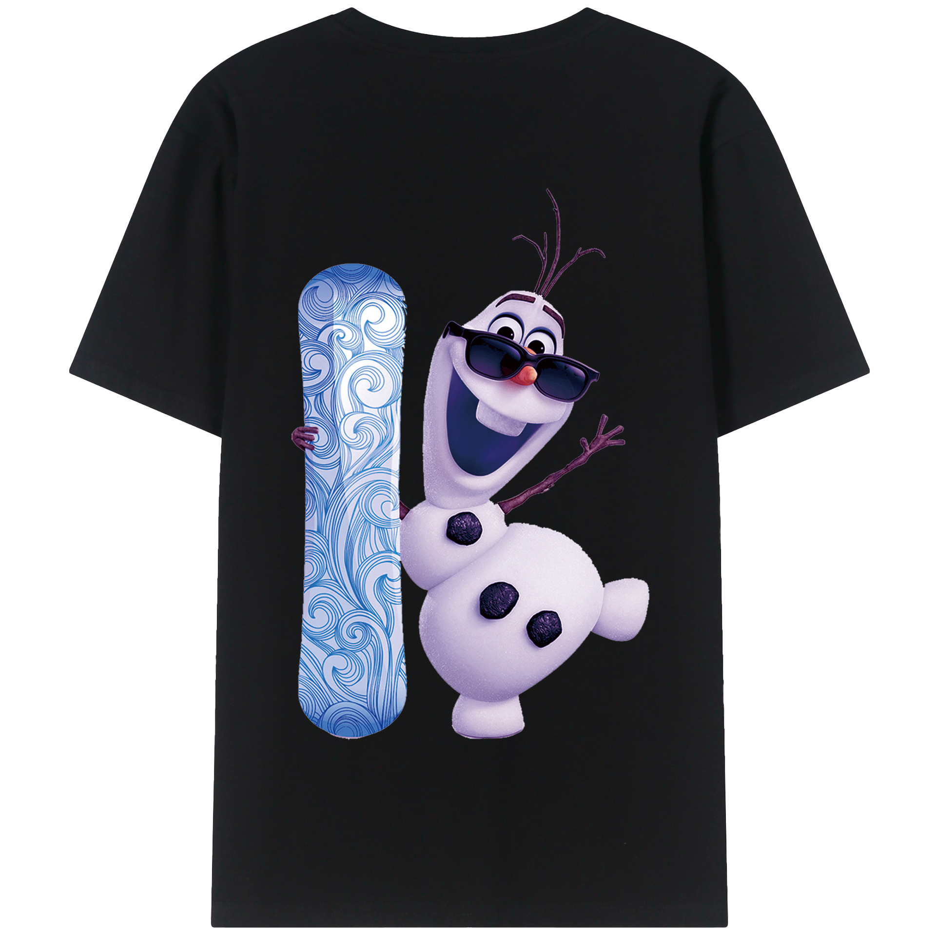 （画像用） アナと雪の女王 アンナ エルサ Frozen Anna Elsa 綿100％半袖Tシャツ（背面プリント）