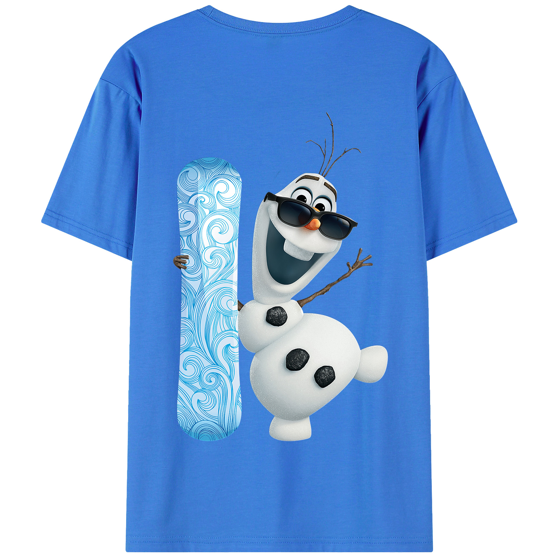 （画像用） アナと雪の女王 アンナ エルサ Frozen Anna Elsa 綿100％半袖Tシャツ（背面プリント）