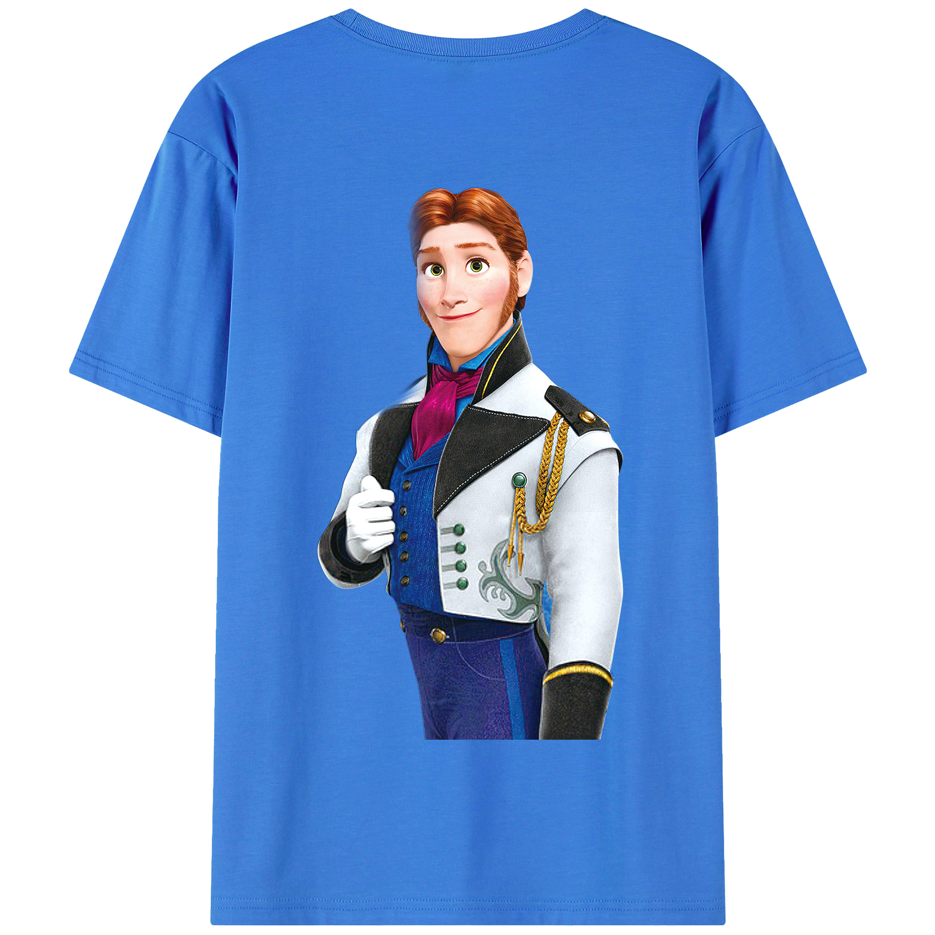 （画像用） アナと雪の女王 アンナ エルサ Frozen Anna Elsa 綿100％半袖Tシャツ（背面プリント）