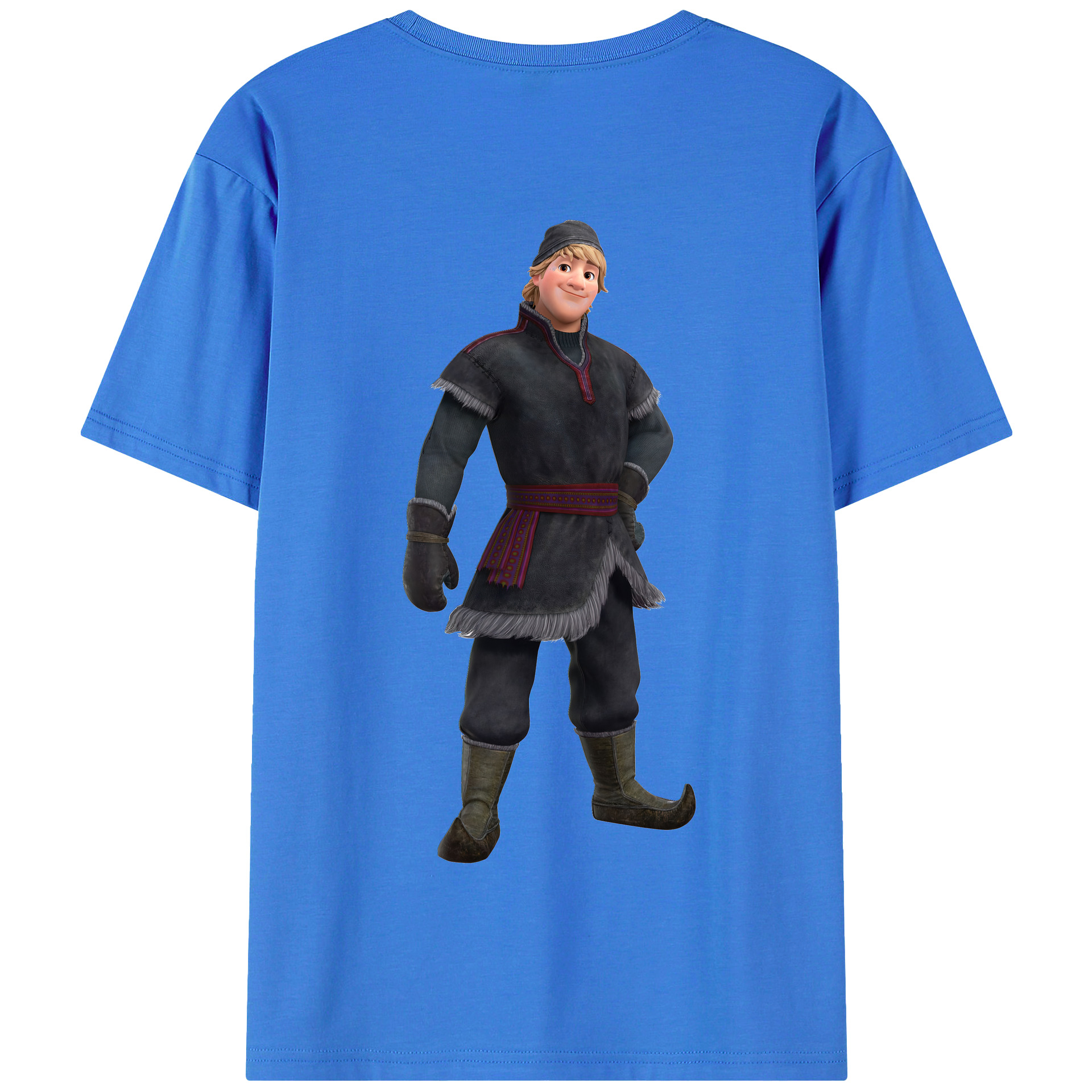 （画像用） アナと雪の女王 アンナ エルサ Frozen Anna Elsa 綿100％半袖Tシャツ（背面プリント）