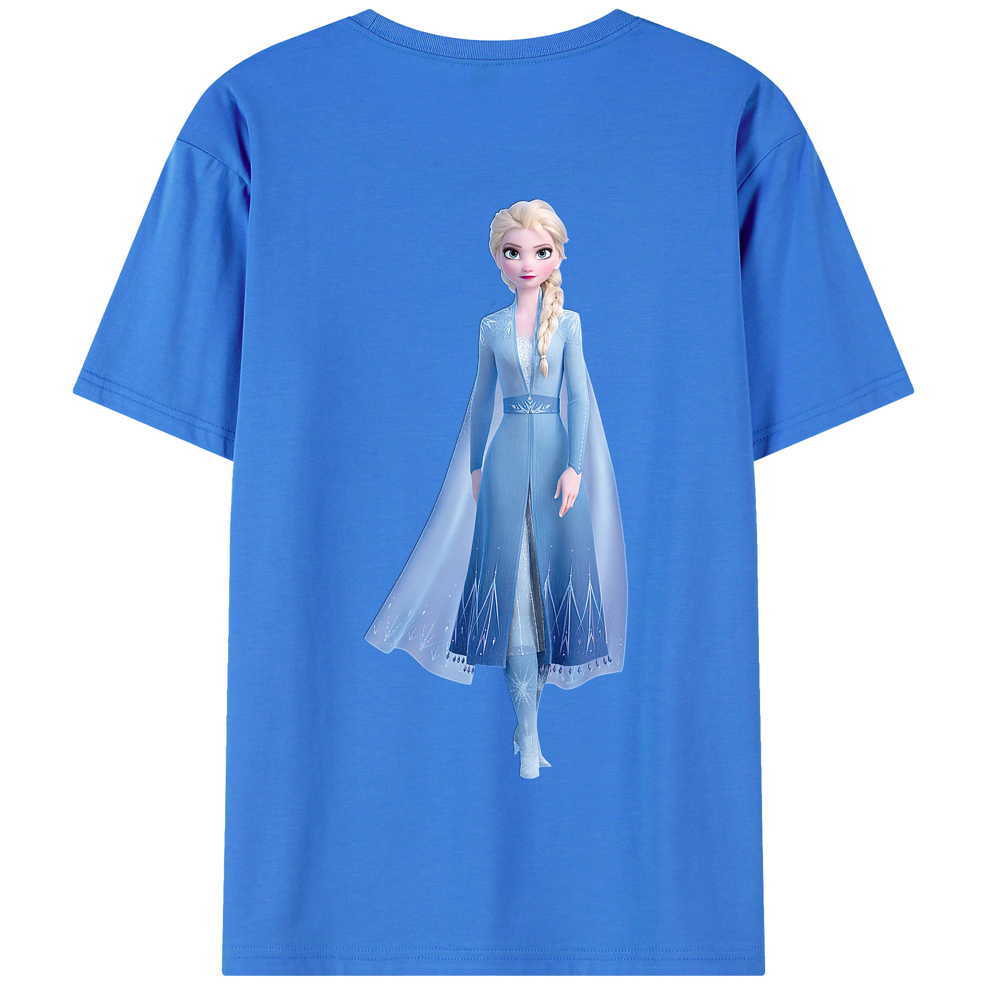 （画像用） アナと雪の女王 アンナ エルサ Frozen Anna Elsa 綿100％半袖Tシャツ（背面プリント）
