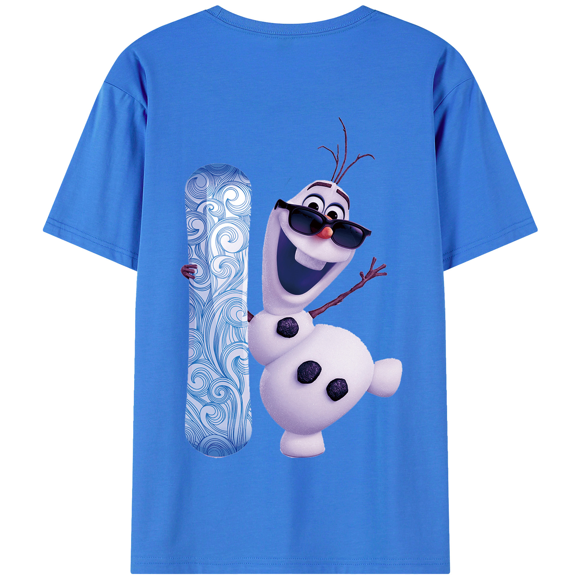 （画像用） アナと雪の女王 アンナ エルサ Frozen Anna Elsa 綿100％半袖Tシャツ（背面プリント）