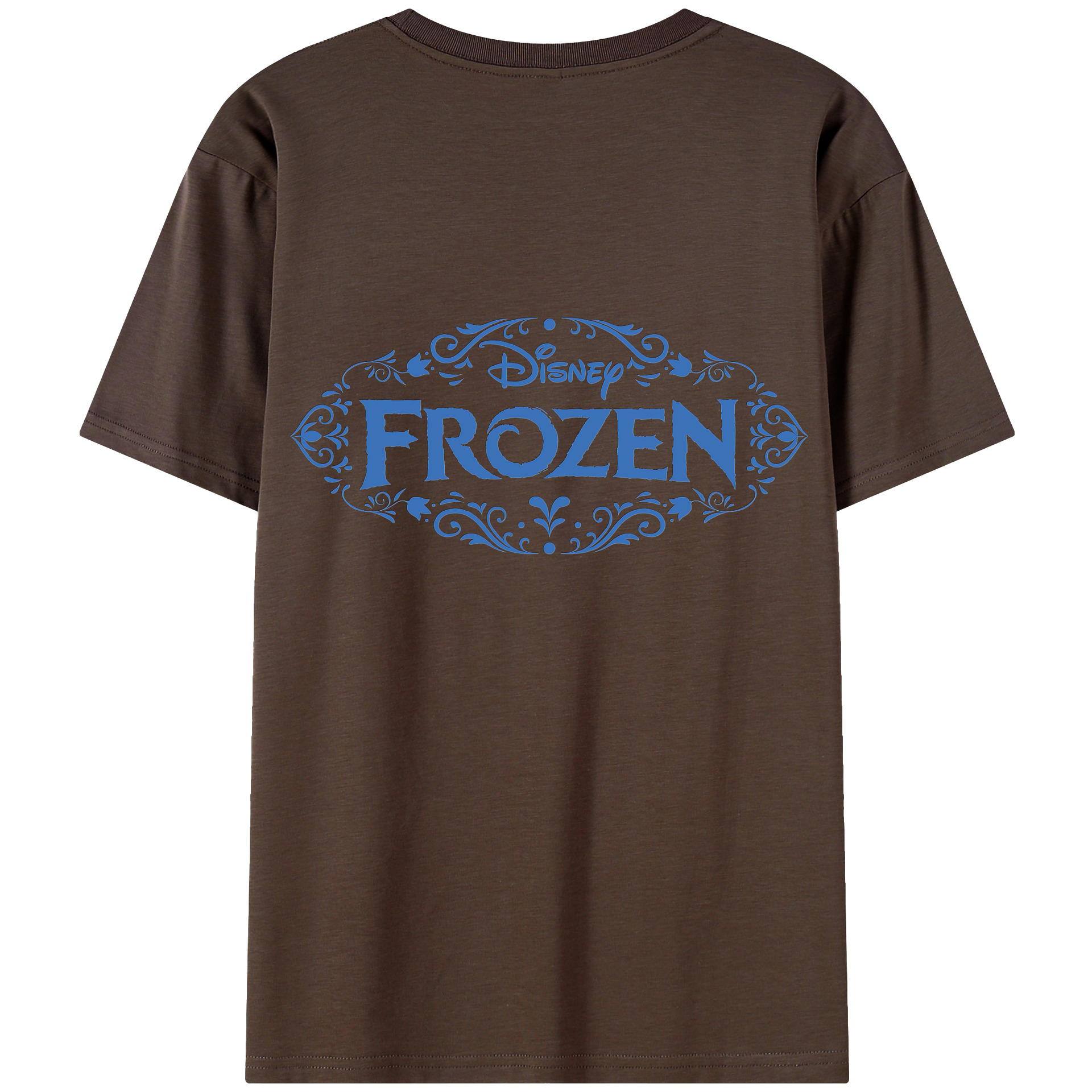 （画像用） アナと雪の女王 アンナ エルサ Frozen Anna Elsa 綿100％半袖Tシャツ（背面プリント）