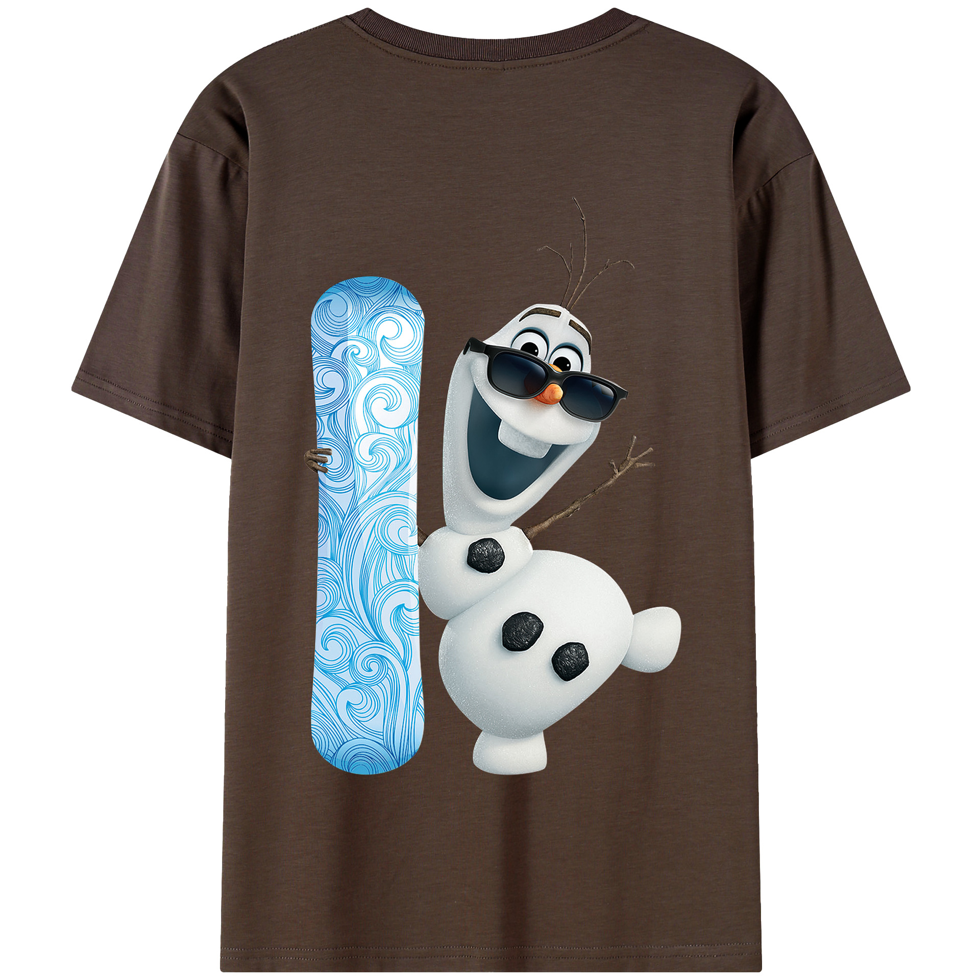 （画像用） アナと雪の女王 アンナ エルサ Frozen Anna Elsa 綿100％半袖Tシャツ（背面プリント）