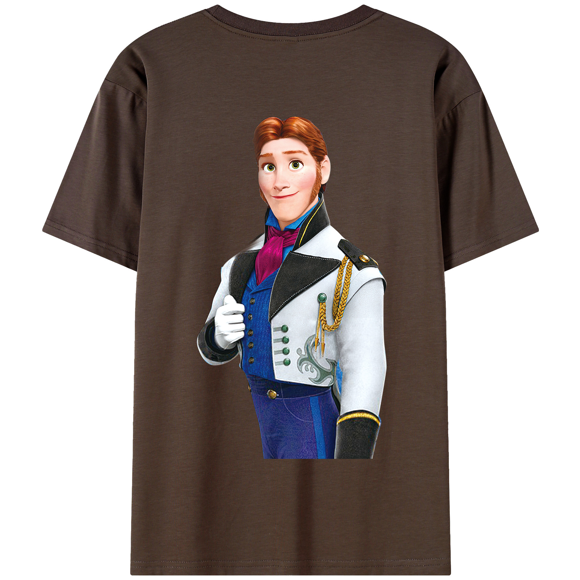 （画像用） アナと雪の女王 アンナ エルサ Frozen Anna Elsa 綿100％半袖Tシャツ（背面プリント）