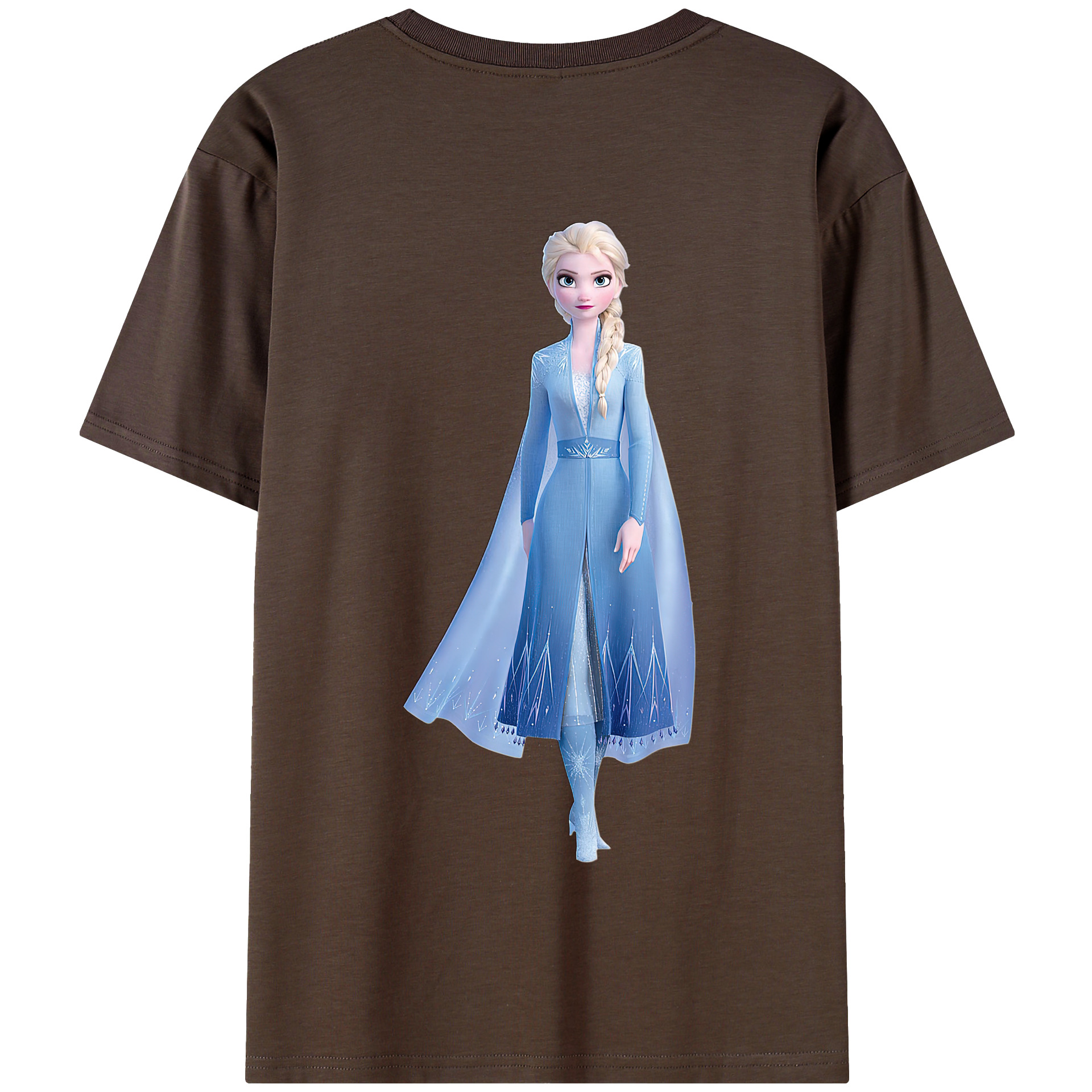 （画像用） アナと雪の女王 アンナ エルサ Frozen Anna Elsa 綿100％半袖Tシャツ（背面プリント）