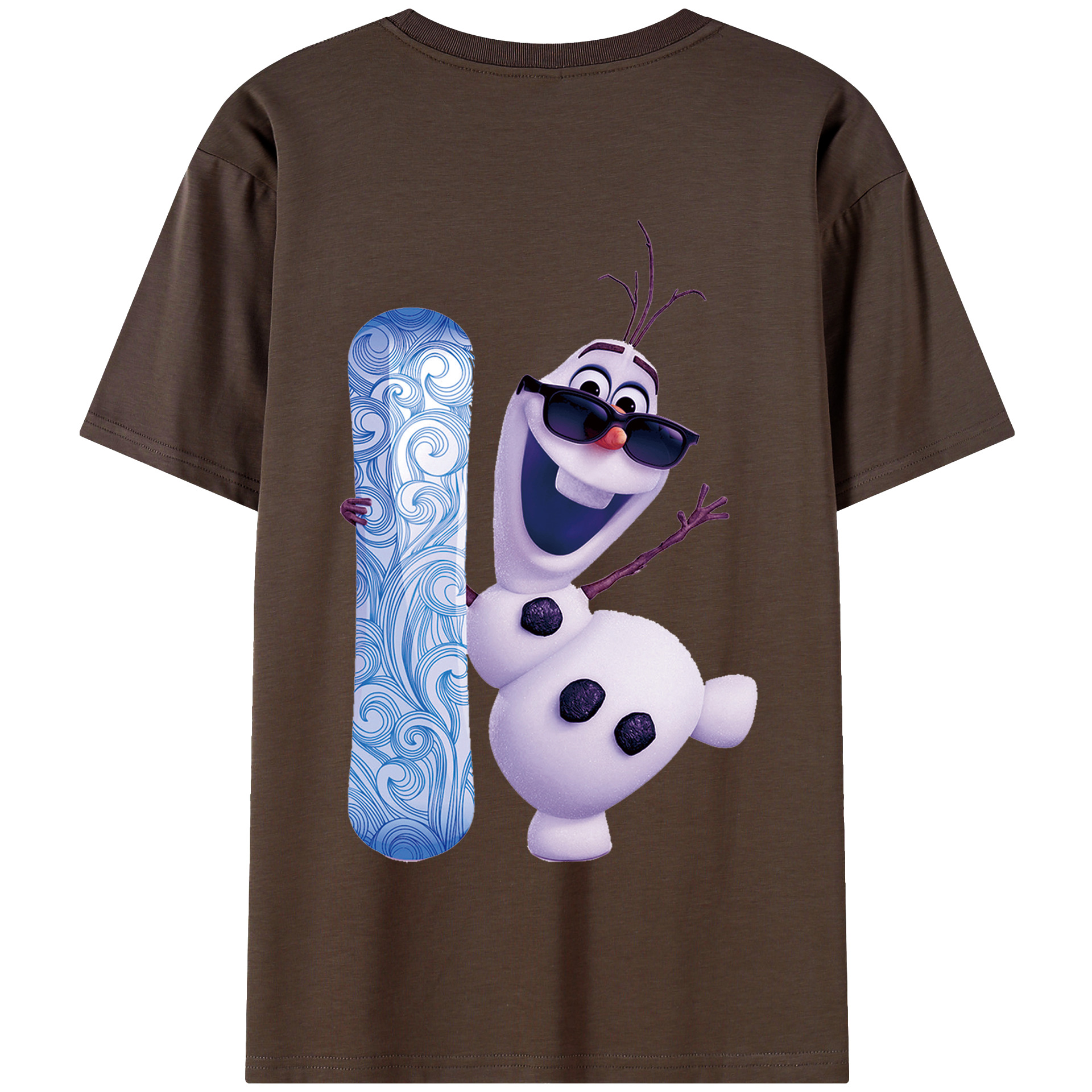 （画像用） アナと雪の女王 アンナ エルサ Frozen Anna Elsa 綿100％半袖Tシャツ（背面プリント）