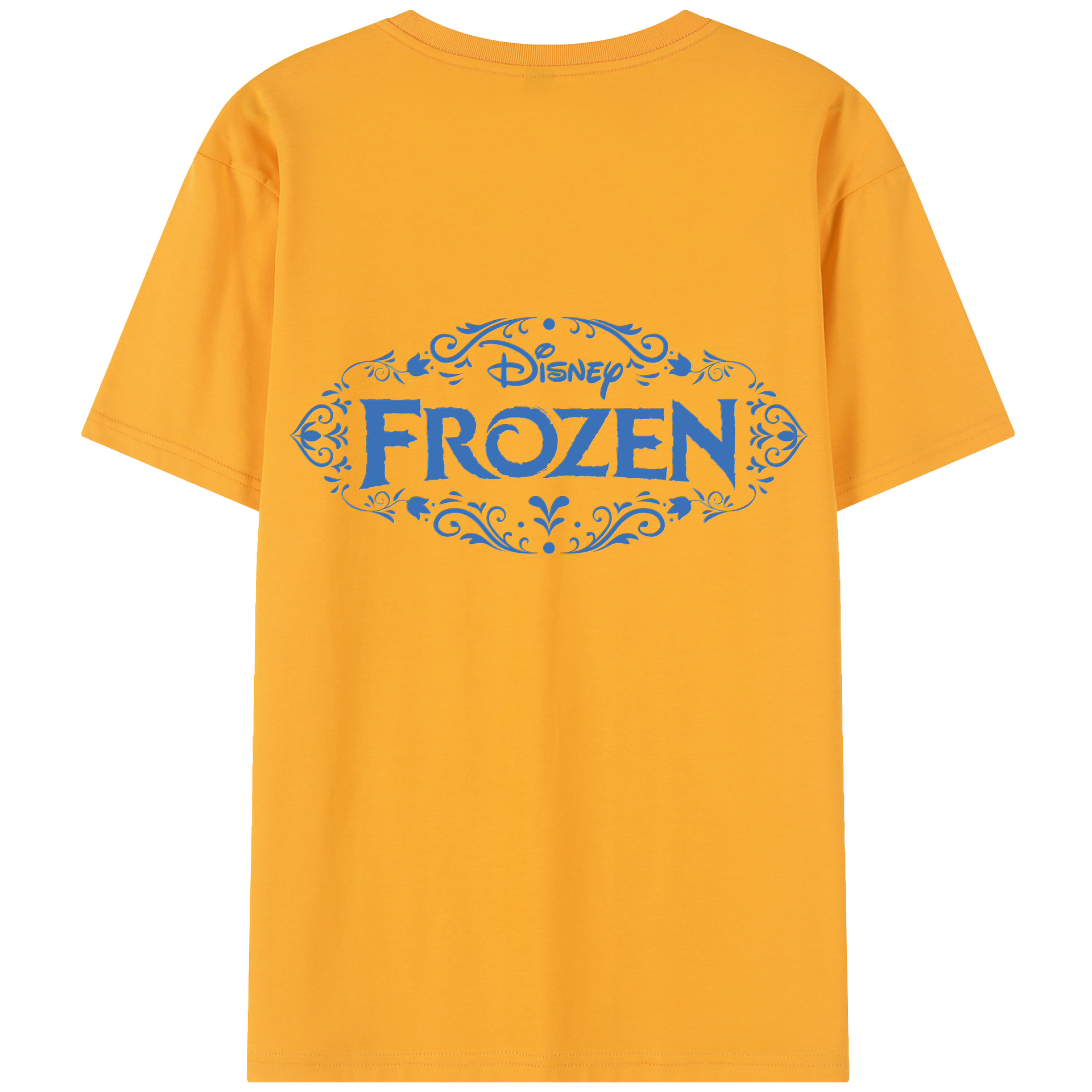 （画像用） アナと雪の女王 アンナ エルサ Frozen Anna Elsa 綿100％半袖Tシャツ（背面プリント）