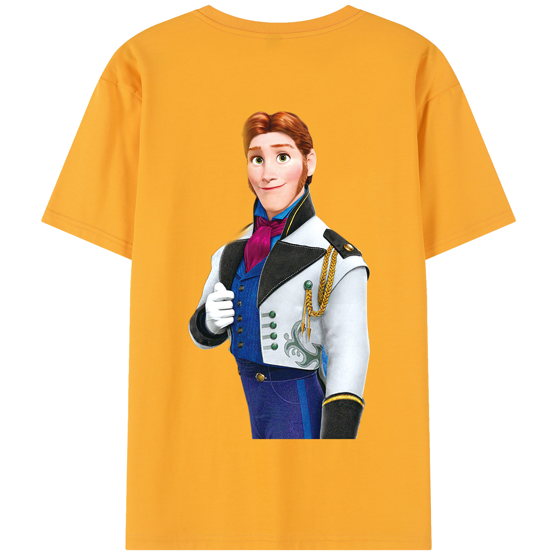 （画像用） アナと雪の女王 アンナ エルサ Frozen Anna Elsa 綿100％半袖Tシャツ（背面プリント）
