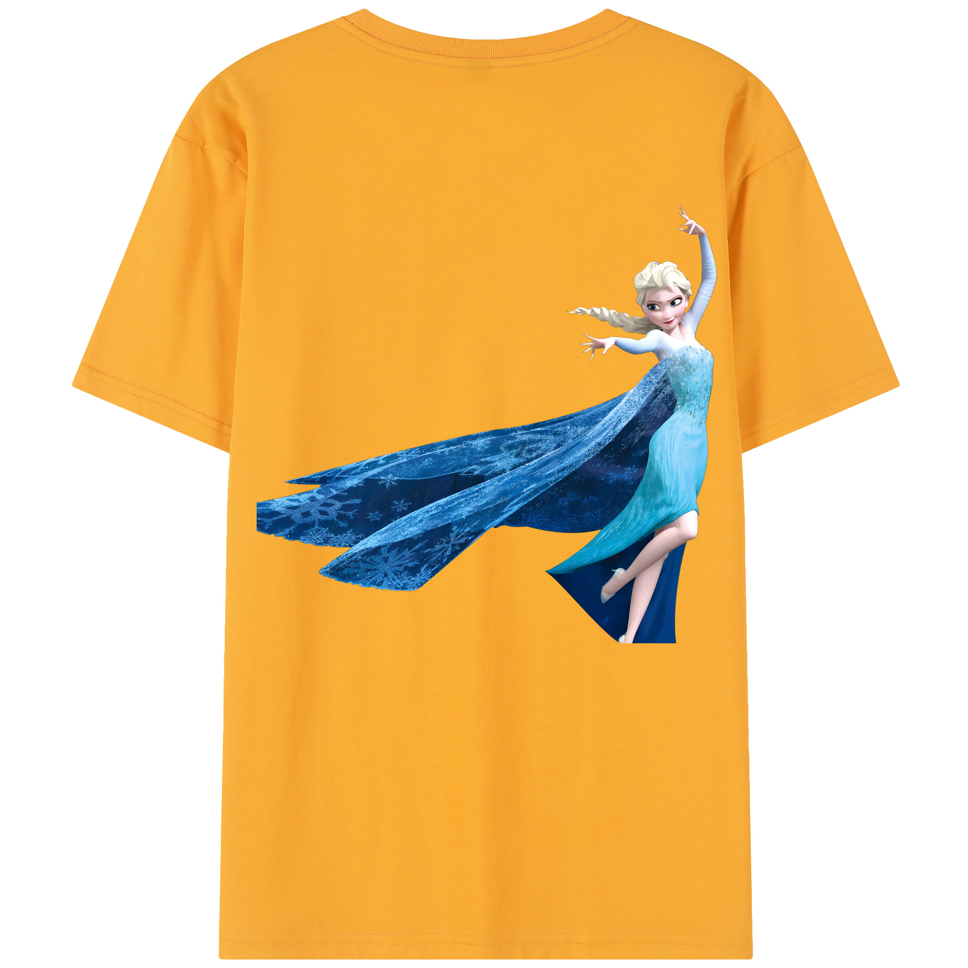 （画像用） アナと雪の女王 アンナ エルサ Frozen Anna Elsa 綿100％半袖Tシャツ（背面プリント）