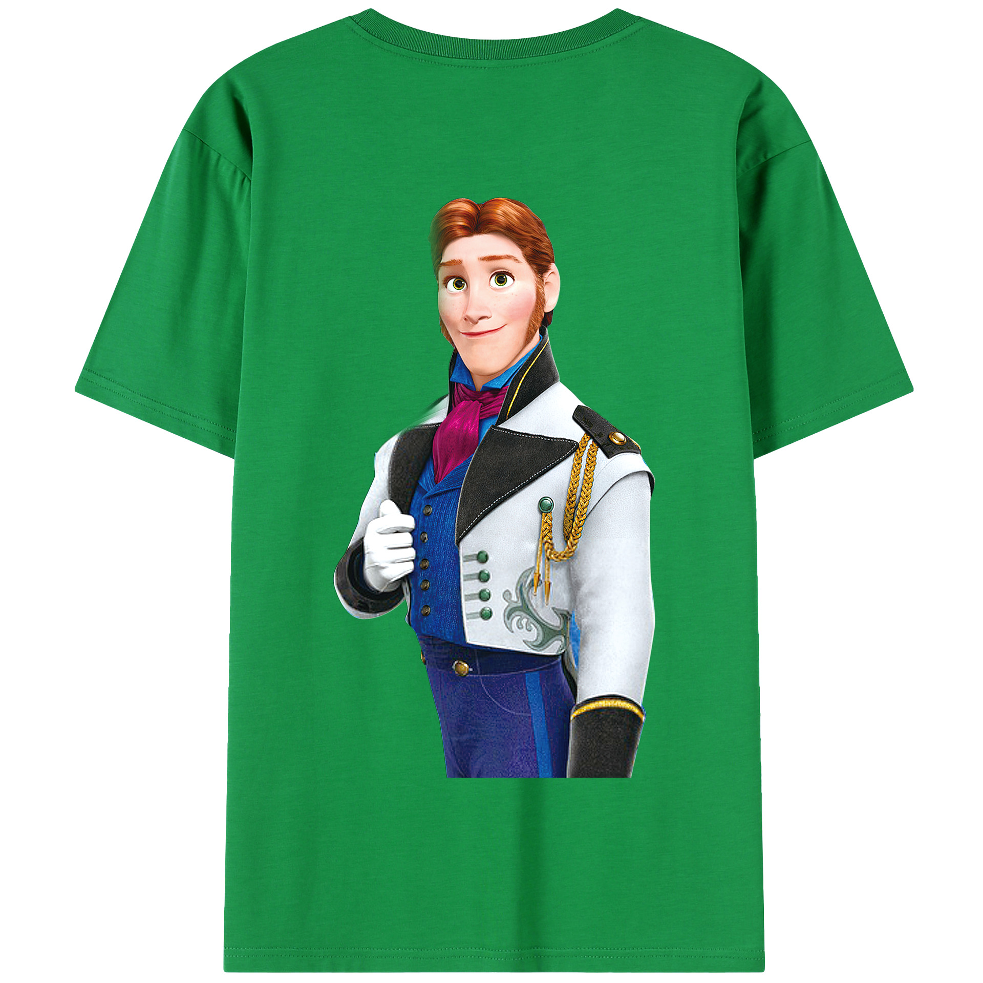（画像用） アナと雪の女王 アンナ エルサ Frozen Anna Elsa 綿100％半袖Tシャツ（背面プリント）
