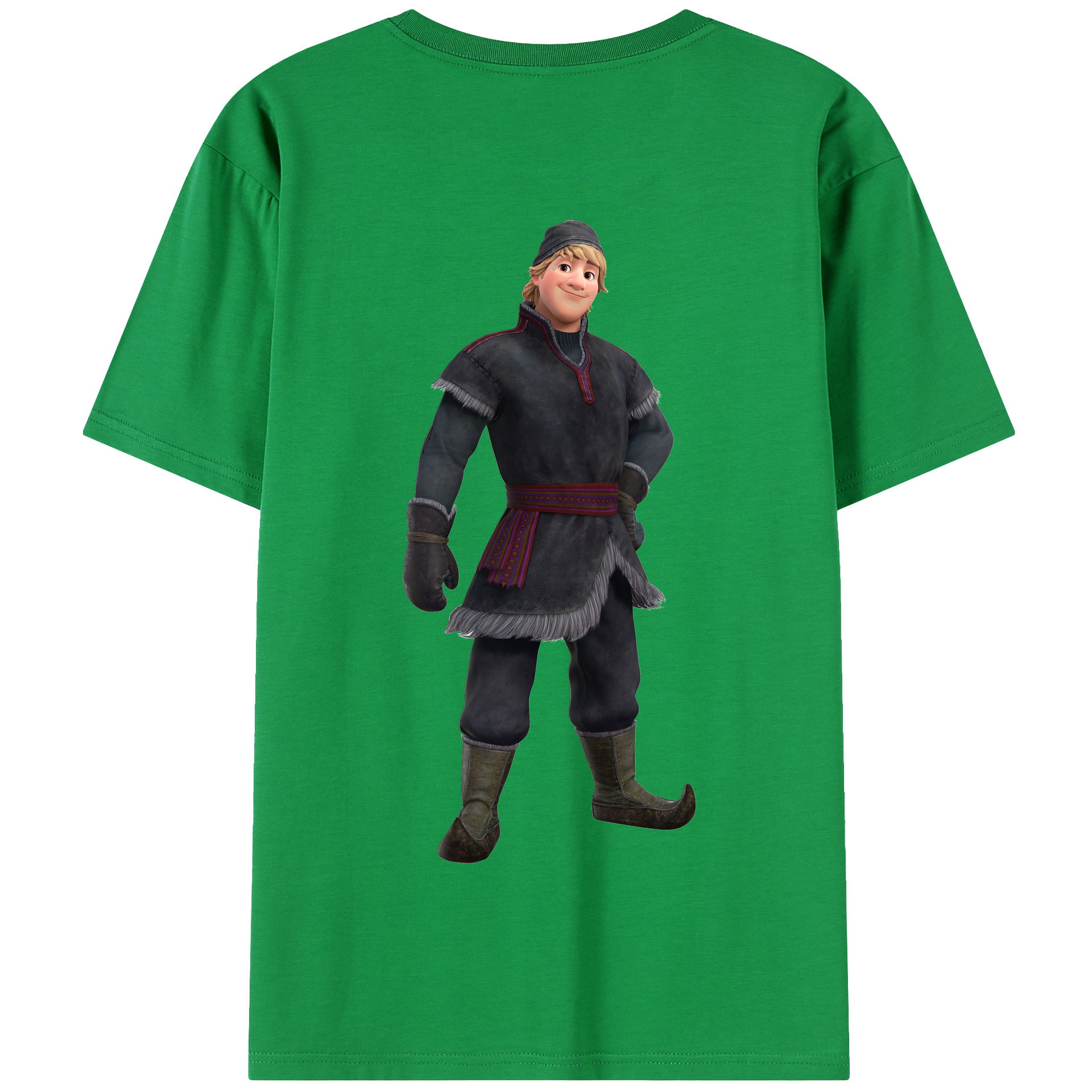 （画像用） アナと雪の女王 アンナ エルサ Frozen Anna Elsa 綿100％半袖Tシャツ（背面プリント）