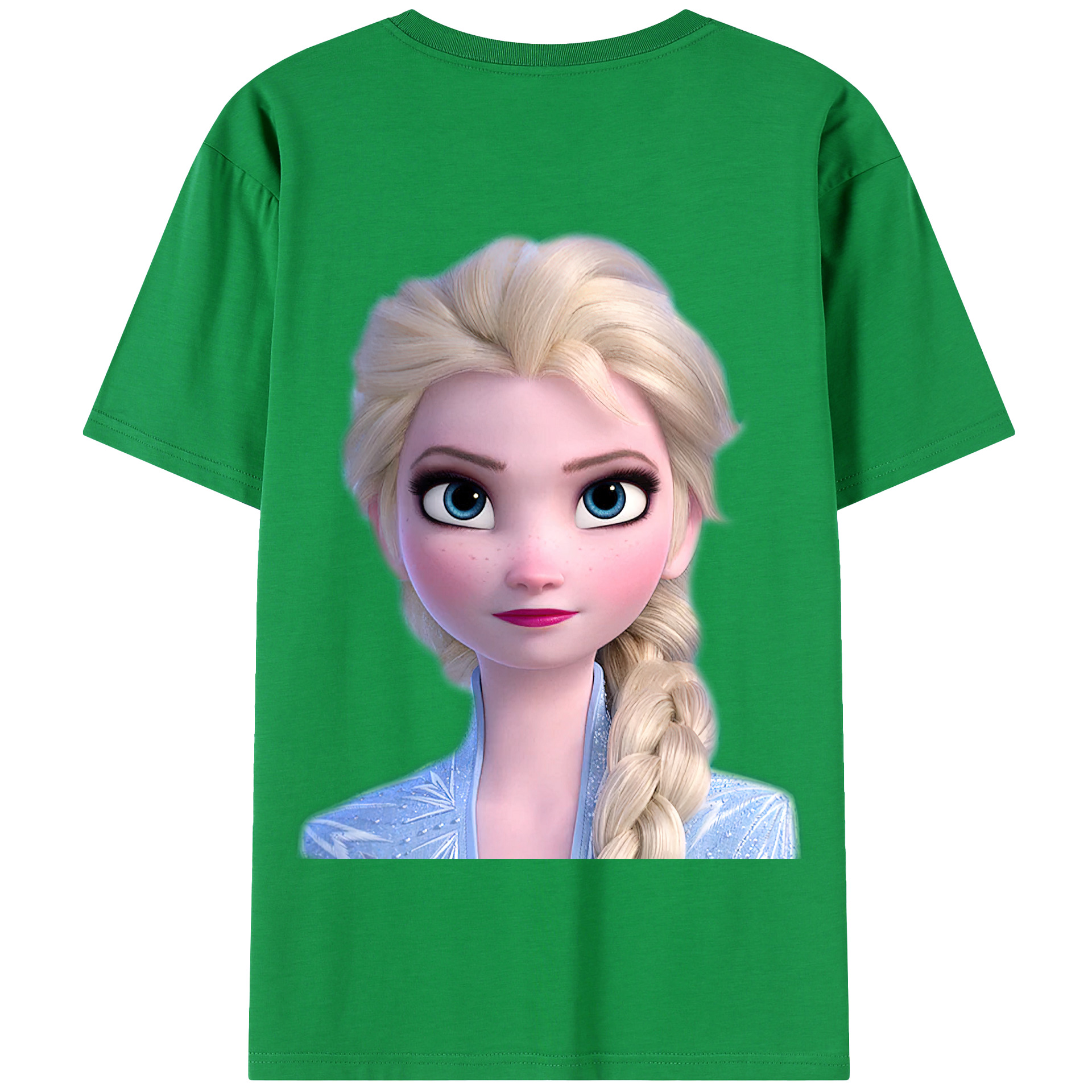 （画像用） アナと雪の女王 アンナ エルサ Frozen Anna Elsa 綿100％半袖Tシャツ（背面プリント）