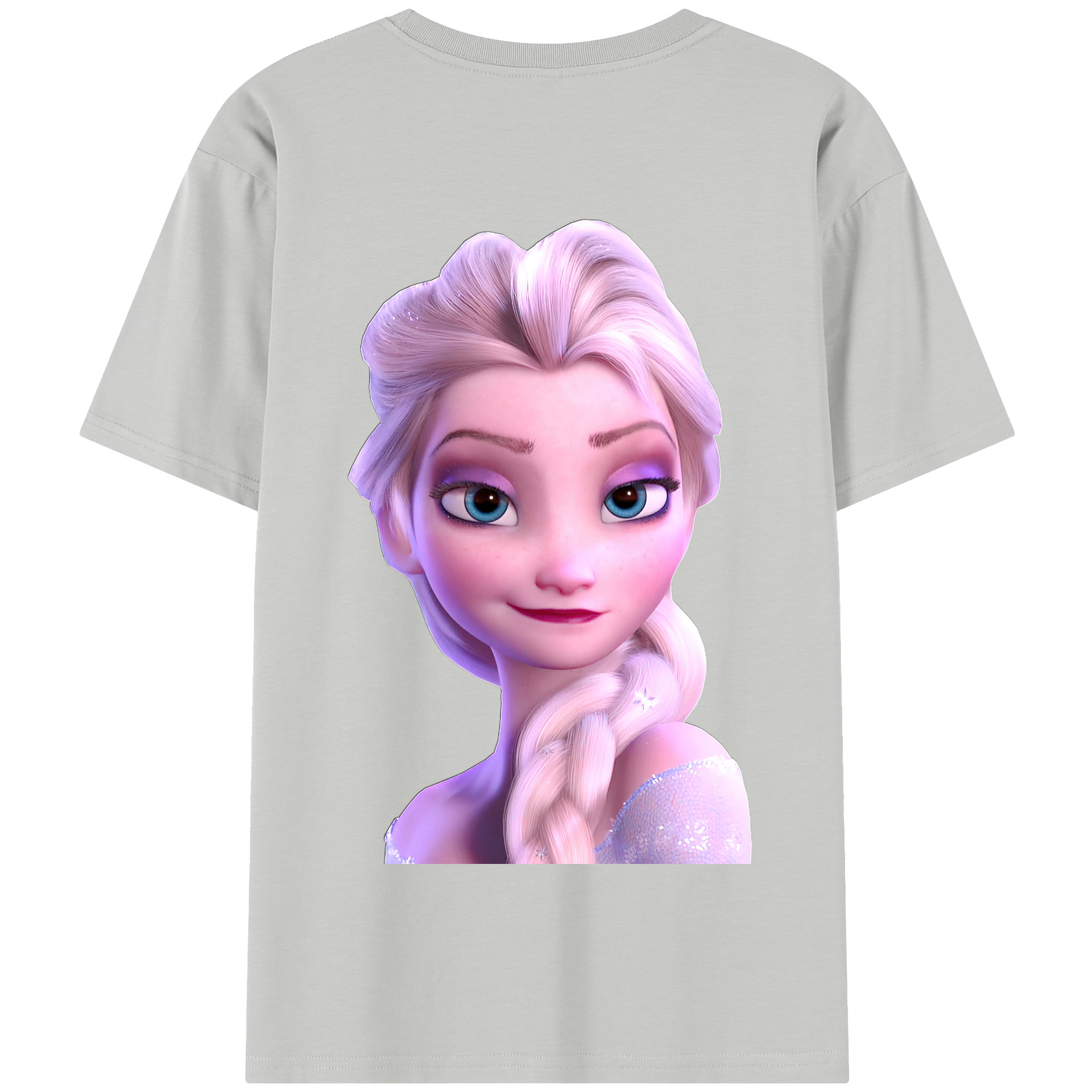 （画像用） アナと雪の女王 アンナ エルサ Frozen Anna Elsa 綿100％半袖Tシャツ（背面プリント）