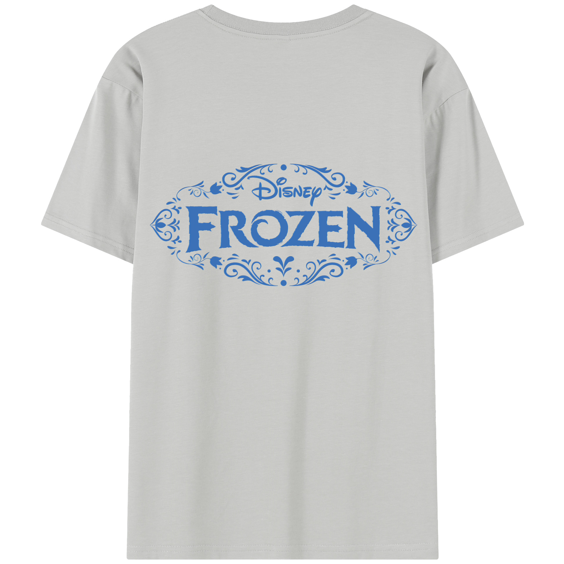 （画像用） アナと雪の女王 アンナ エルサ Frozen Anna Elsa 綿100％半袖Tシャツ（背面プリント）
