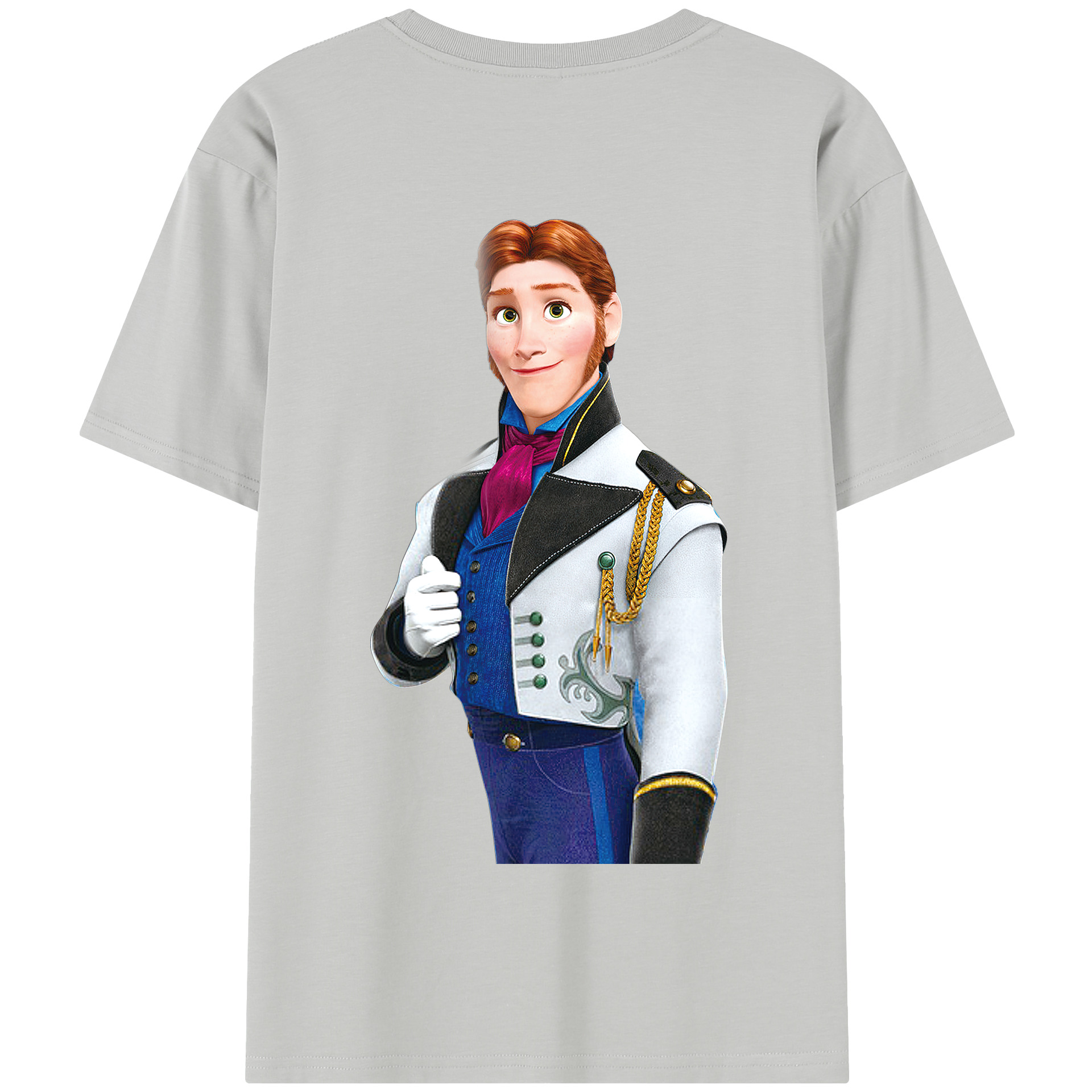 （画像用） アナと雪の女王 アンナ エルサ Frozen Anna Elsa 綿100％半袖Tシャツ（背面プリント）