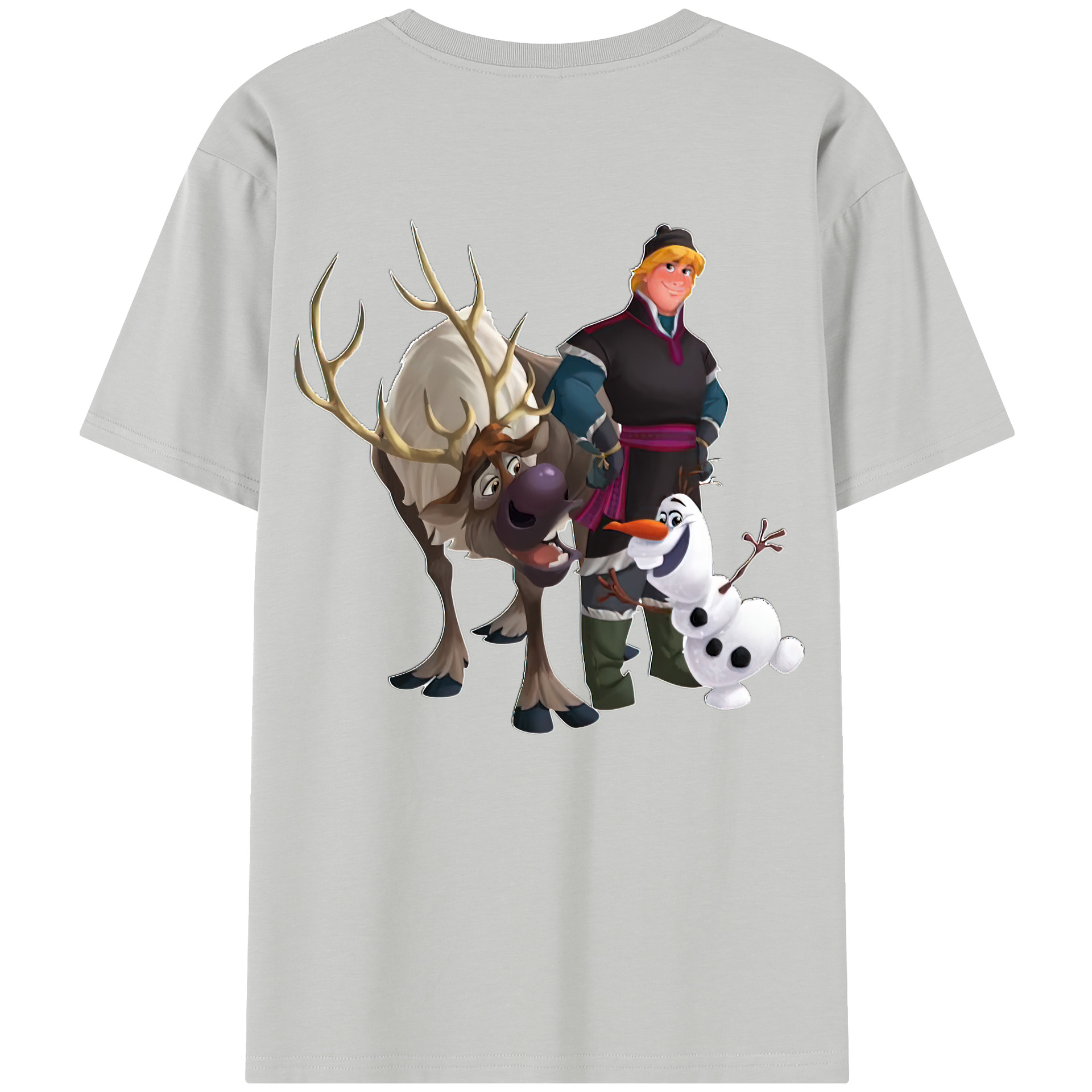（画像用） アナと雪の女王 アンナ エルサ Frozen Anna Elsa 綿100％半袖Tシャツ（背面プリント）